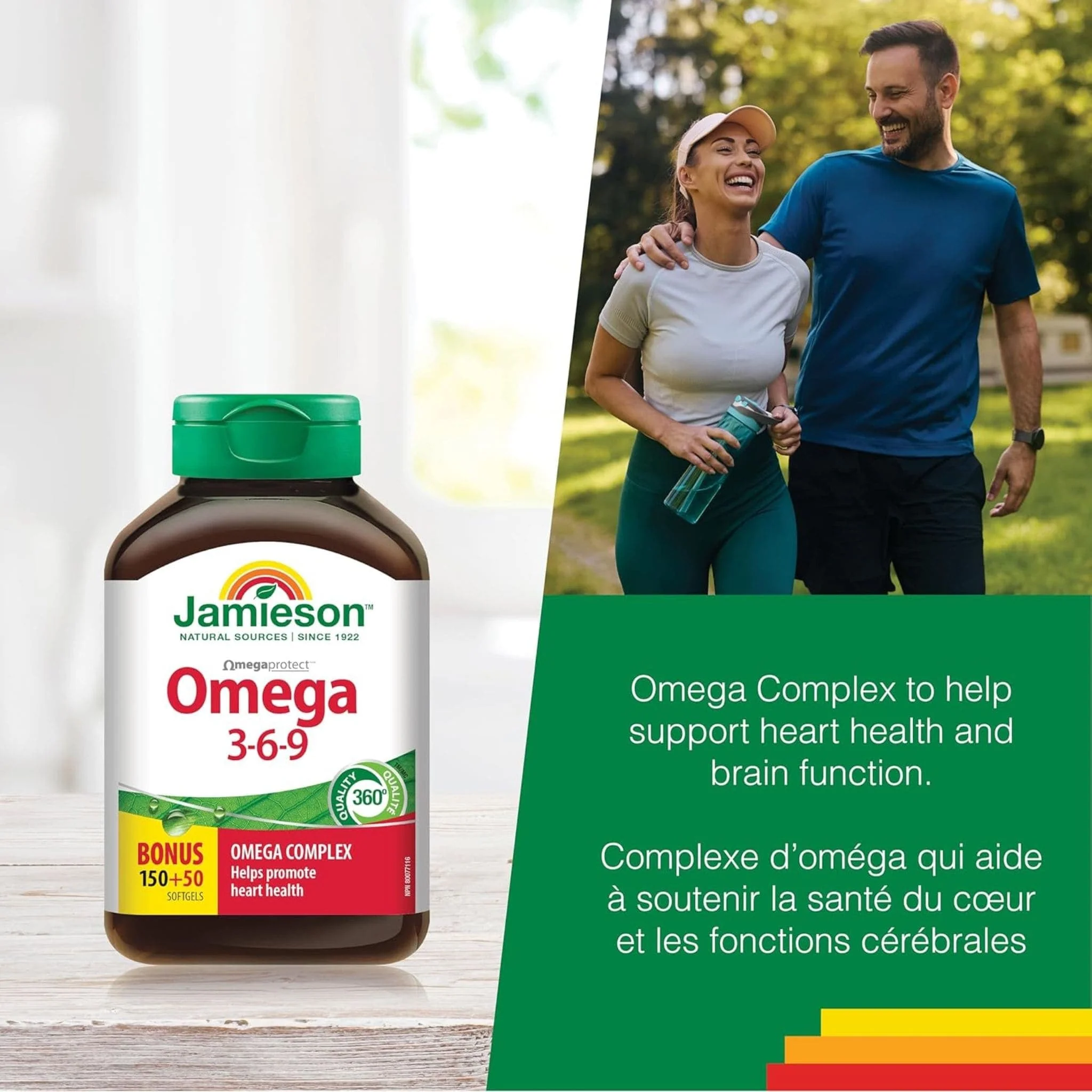 Jamieson Omega 3-6-9, 1200mg, 150+50 Free Softgels - Image 5