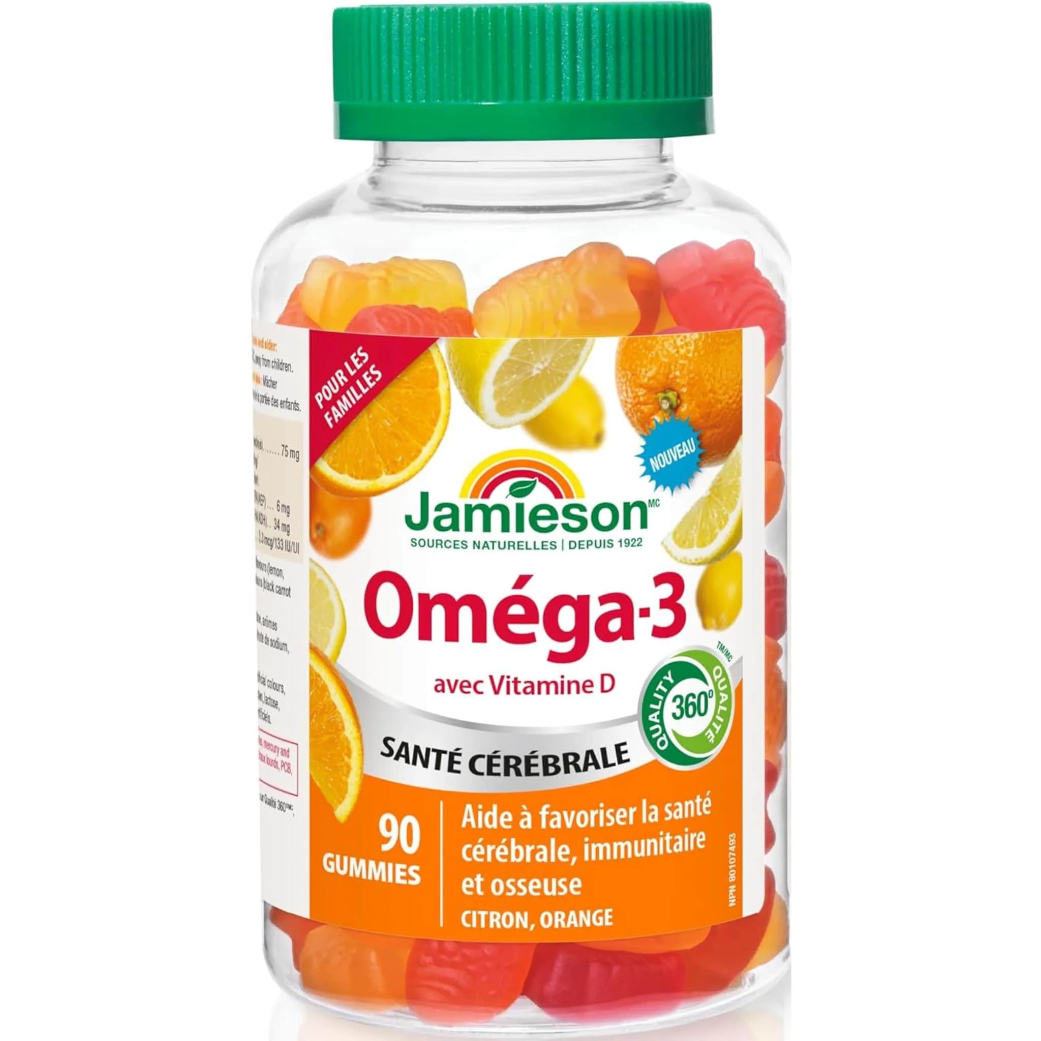 Jamieson Omega-3 Gummies, 6mg EPA, 34mg DHA, 90 Gummies - Image 2