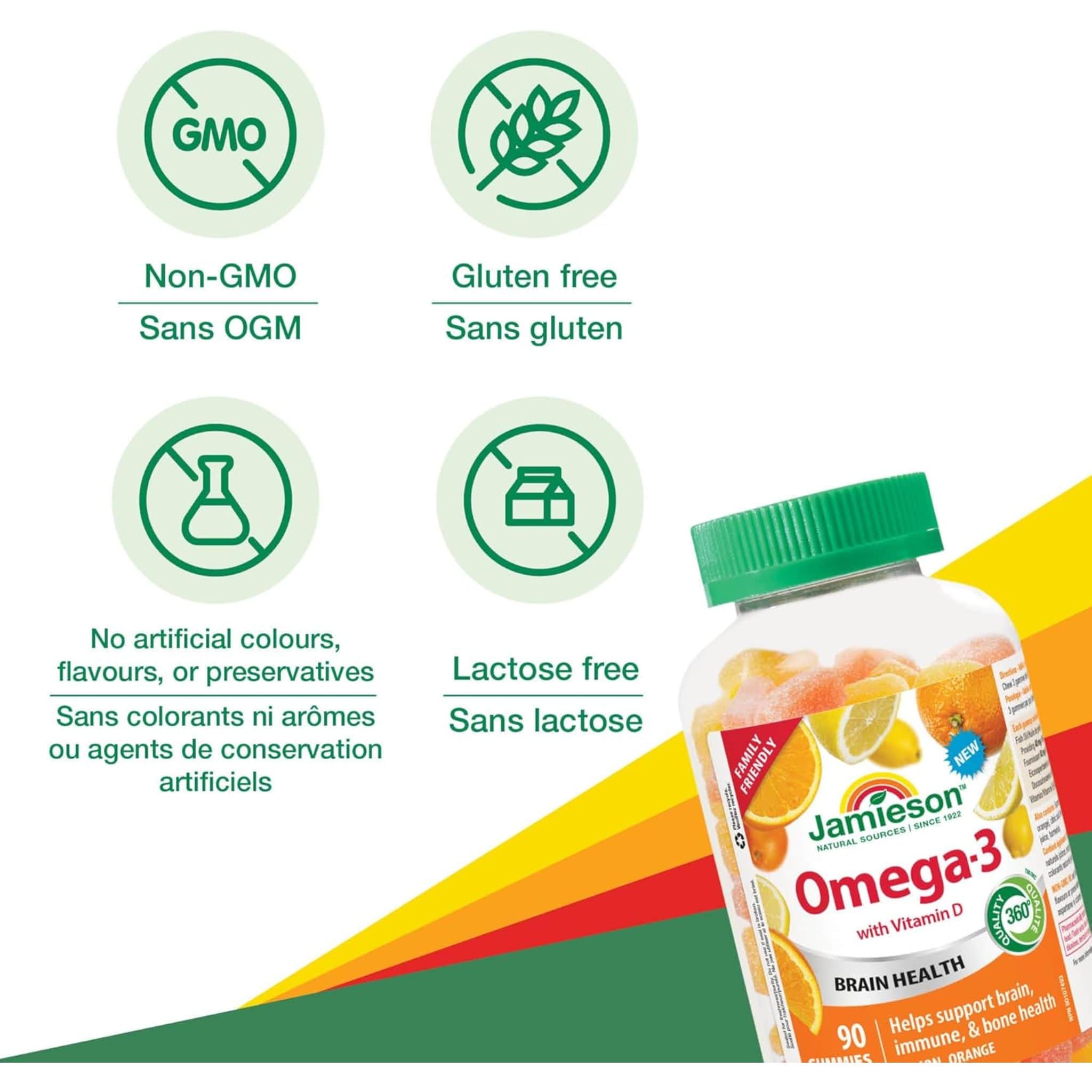 Jamieson Omega-3 Gummies, 6mg EPA, 34mg DHA, 90 Gummies - Image 4