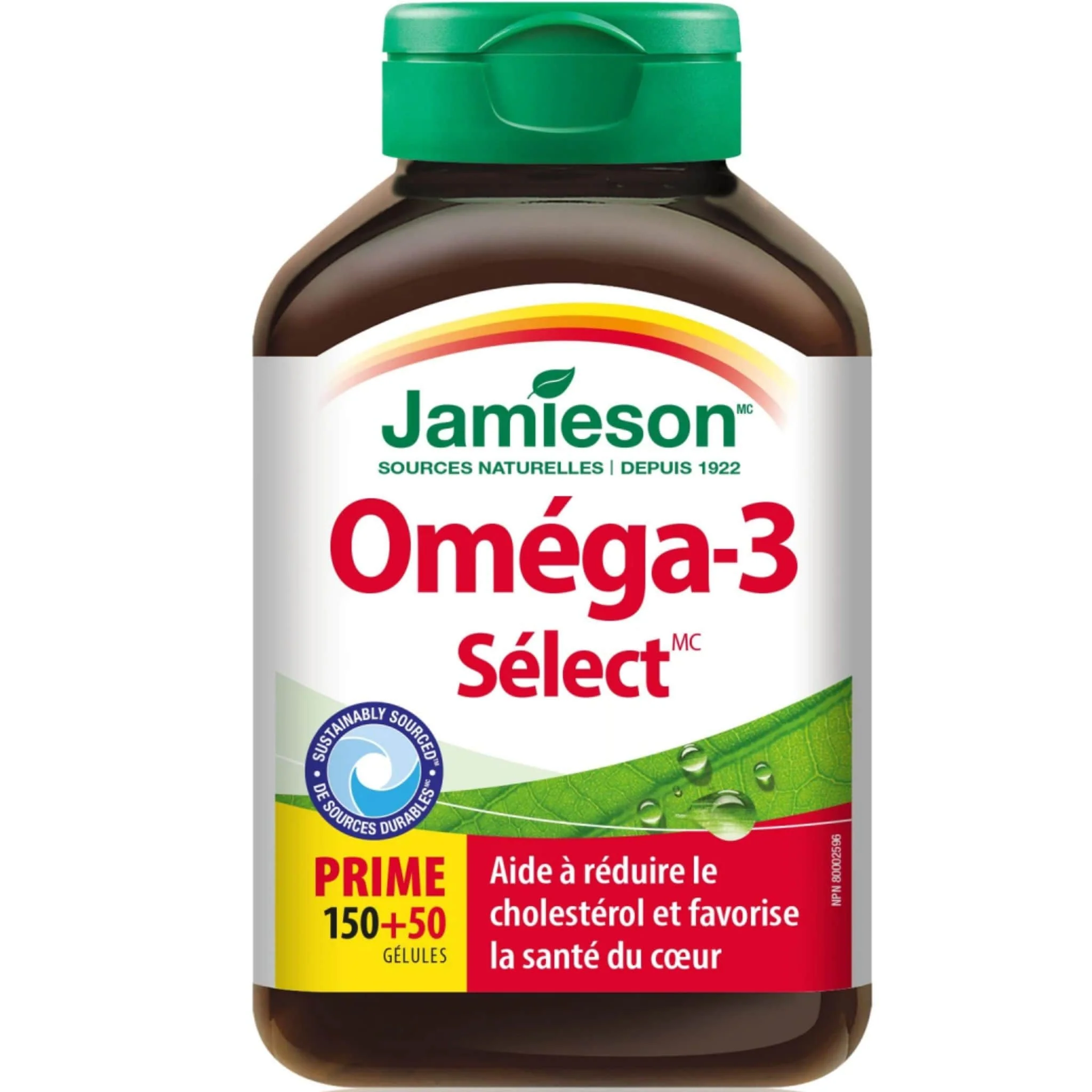 Jamieson Omega-3 Select 1000mg, 200 Softgels - Image 2