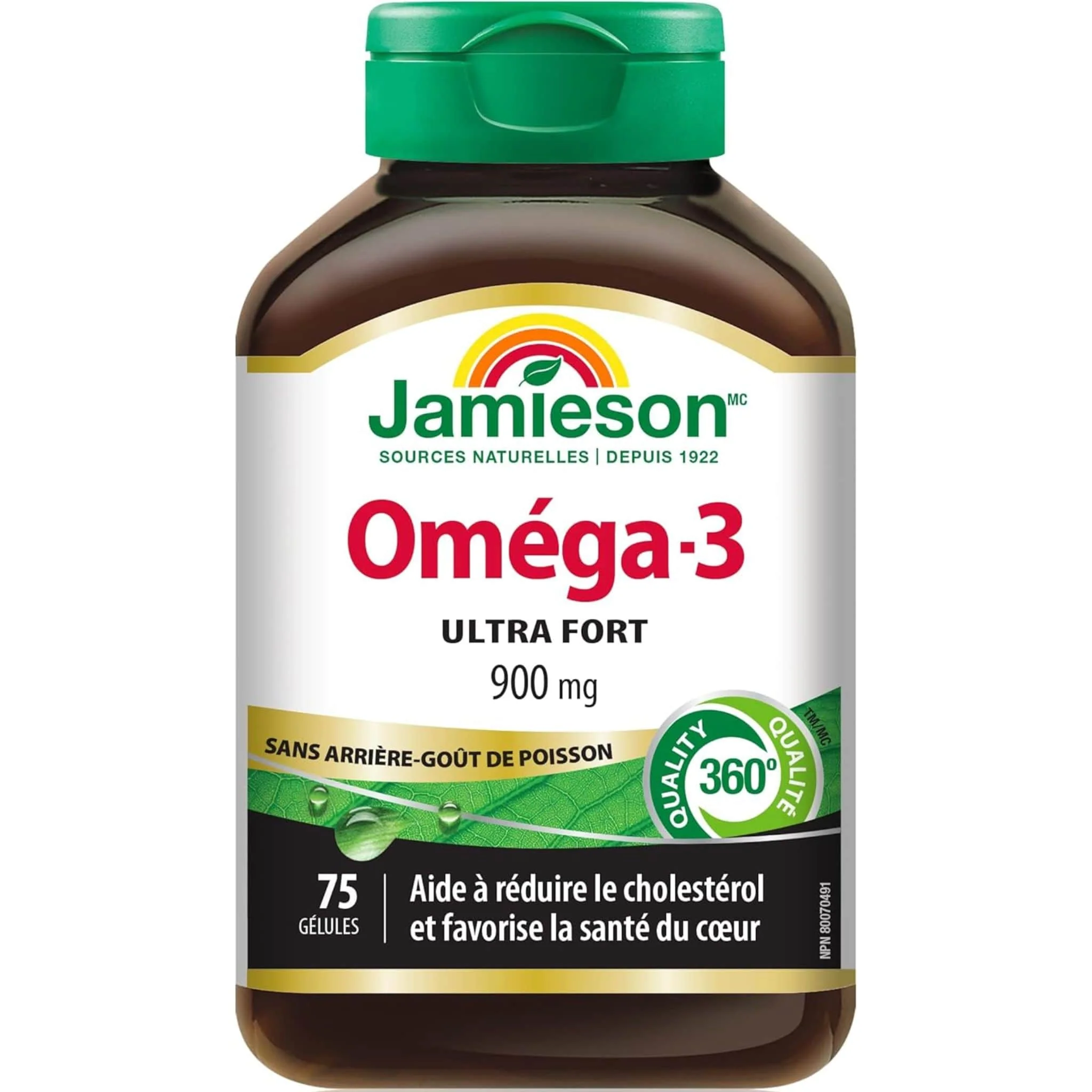 Jamieson Omega 3, Ultra Strength, 900mg, 75 Softgels - Image 2