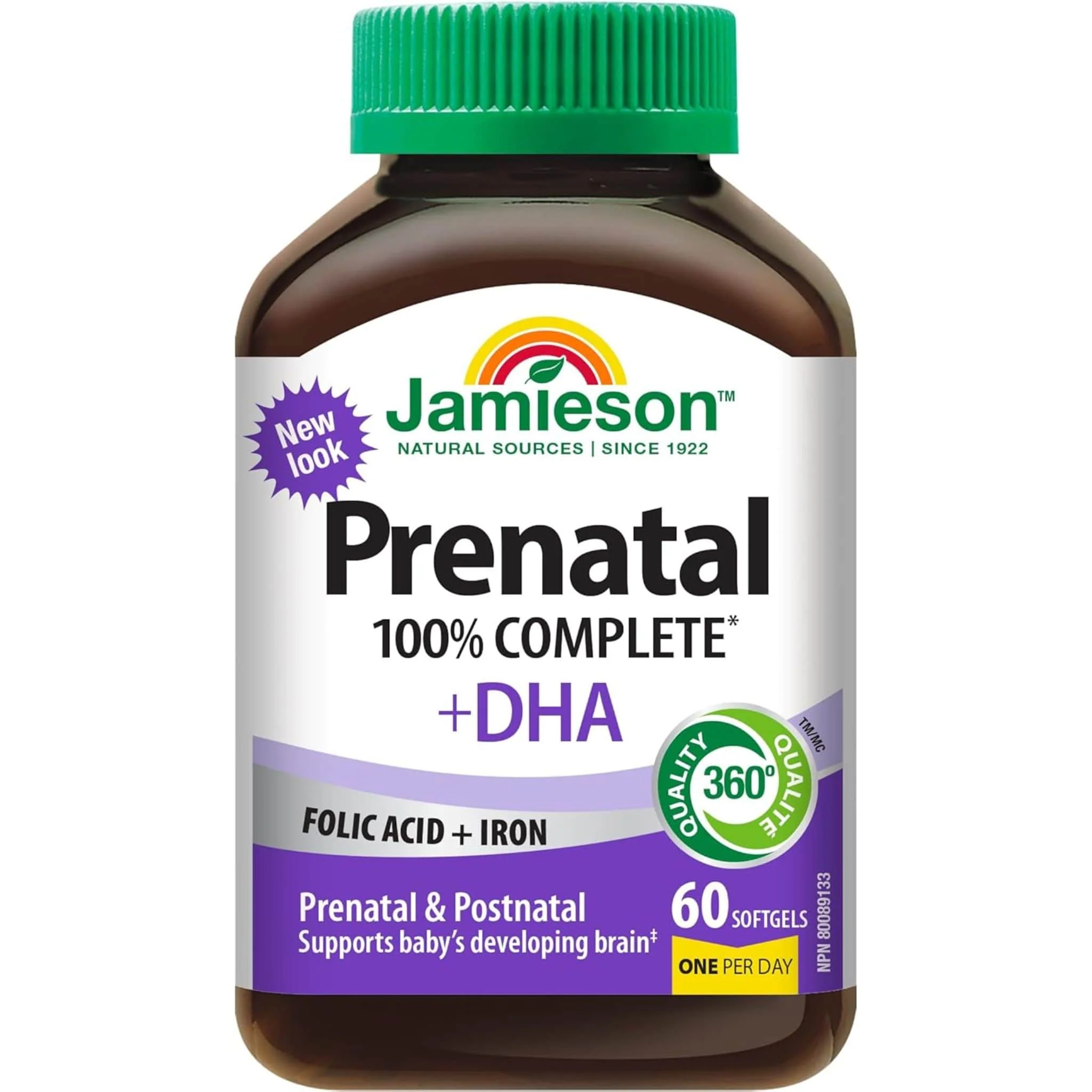 Jamieson Prenatal Complete Multivitamin with DHA, 60 Softgels