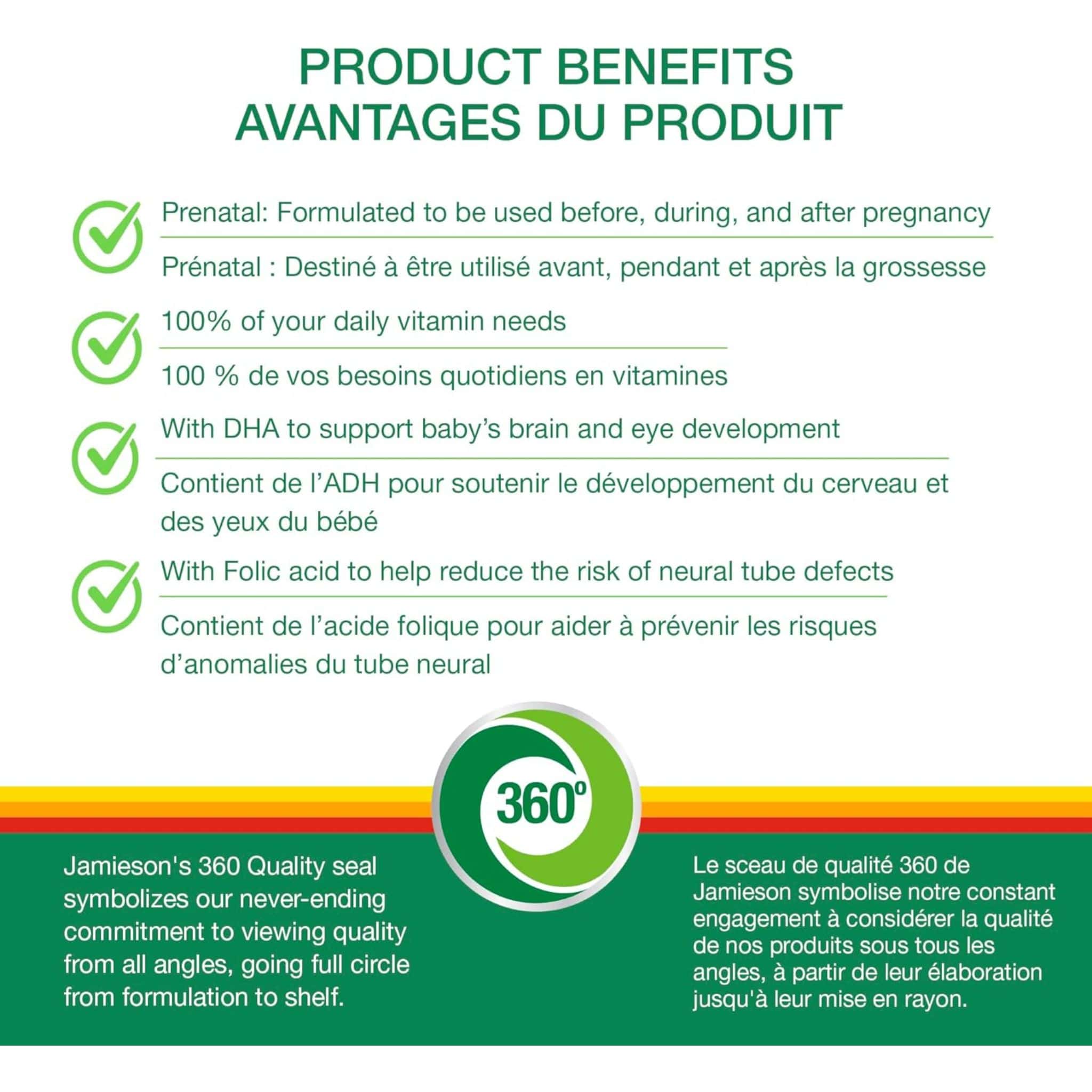 Jamieson Prenatal Complete Multivitamin with DHA, 60 Softgels - Image 3