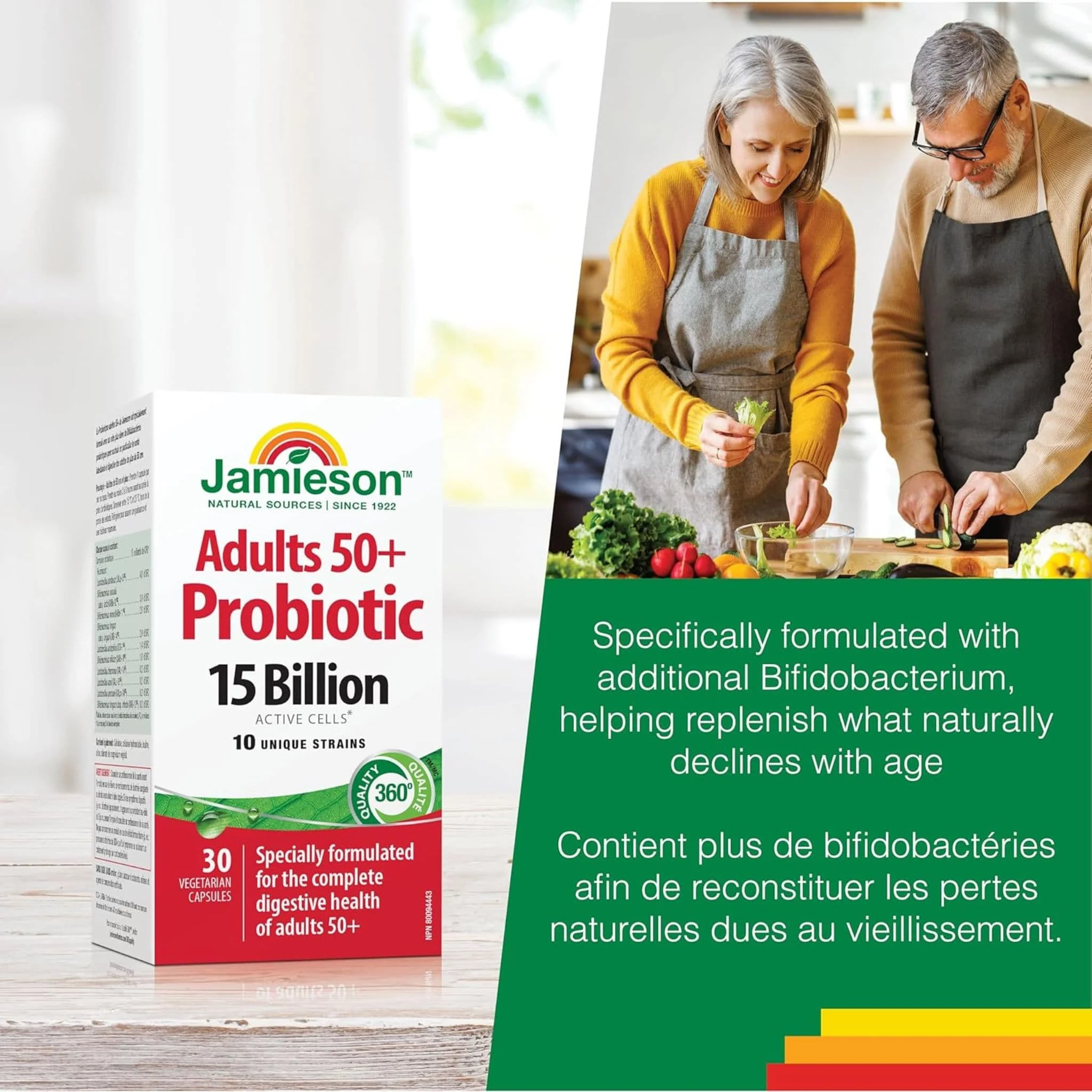 Jamieson Probiotic Adult 50+, 15 Billion, 30 Capsules - Image 6