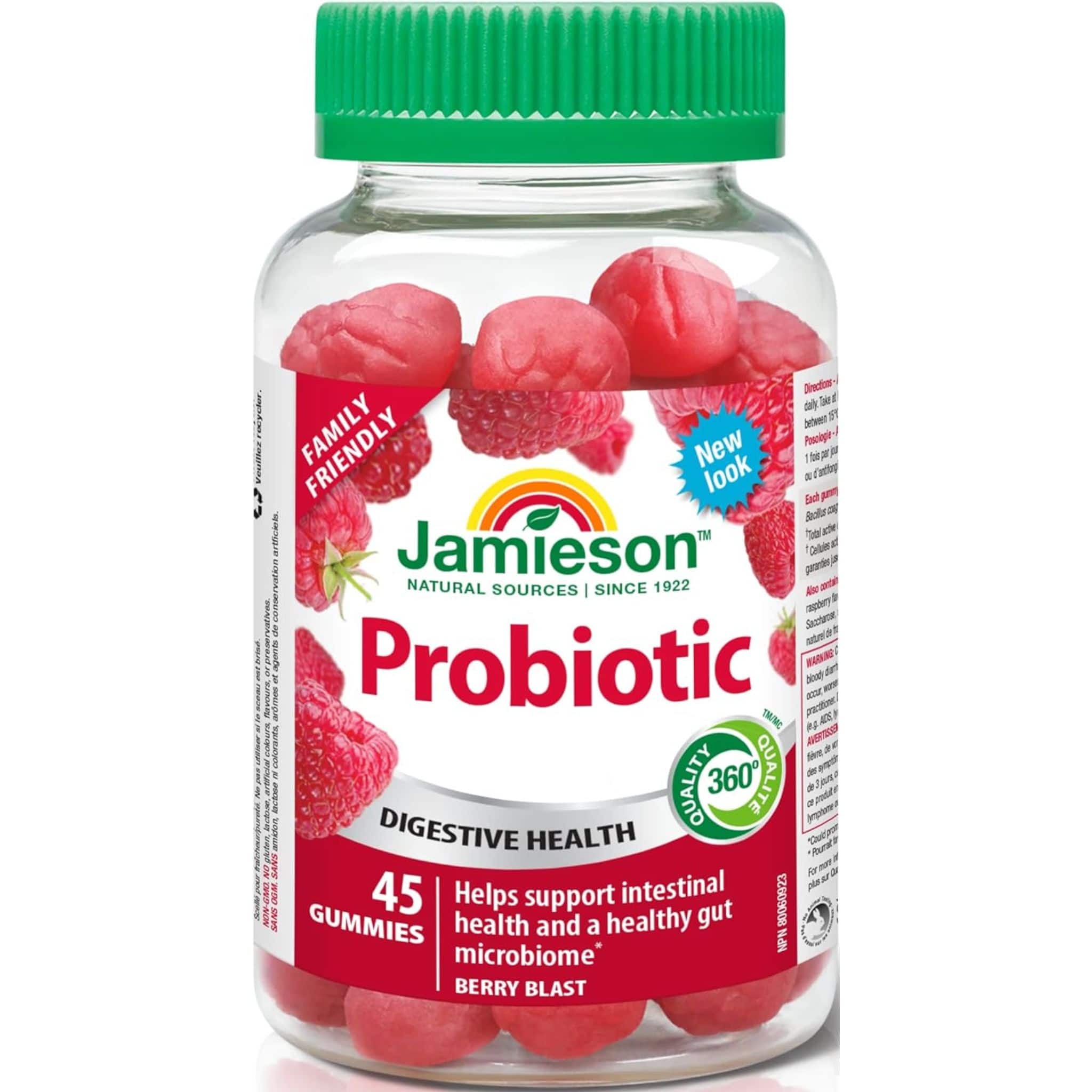 Jamieson Probiotic Gummies, All Natural, Berry Blast Flavour, 45 Gummies