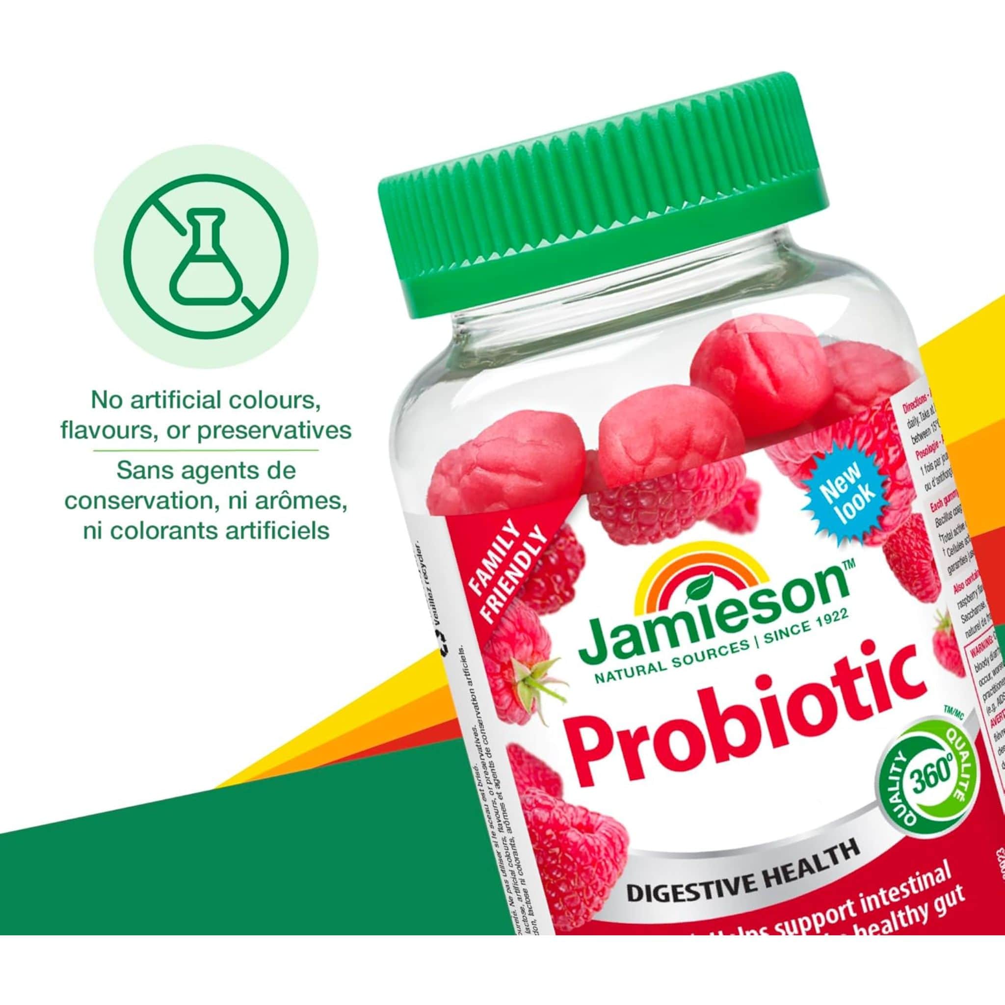 Jamieson Probiotic Gummies, All Natural, Berry Blast Flavour, 45 Gummies - Image 4