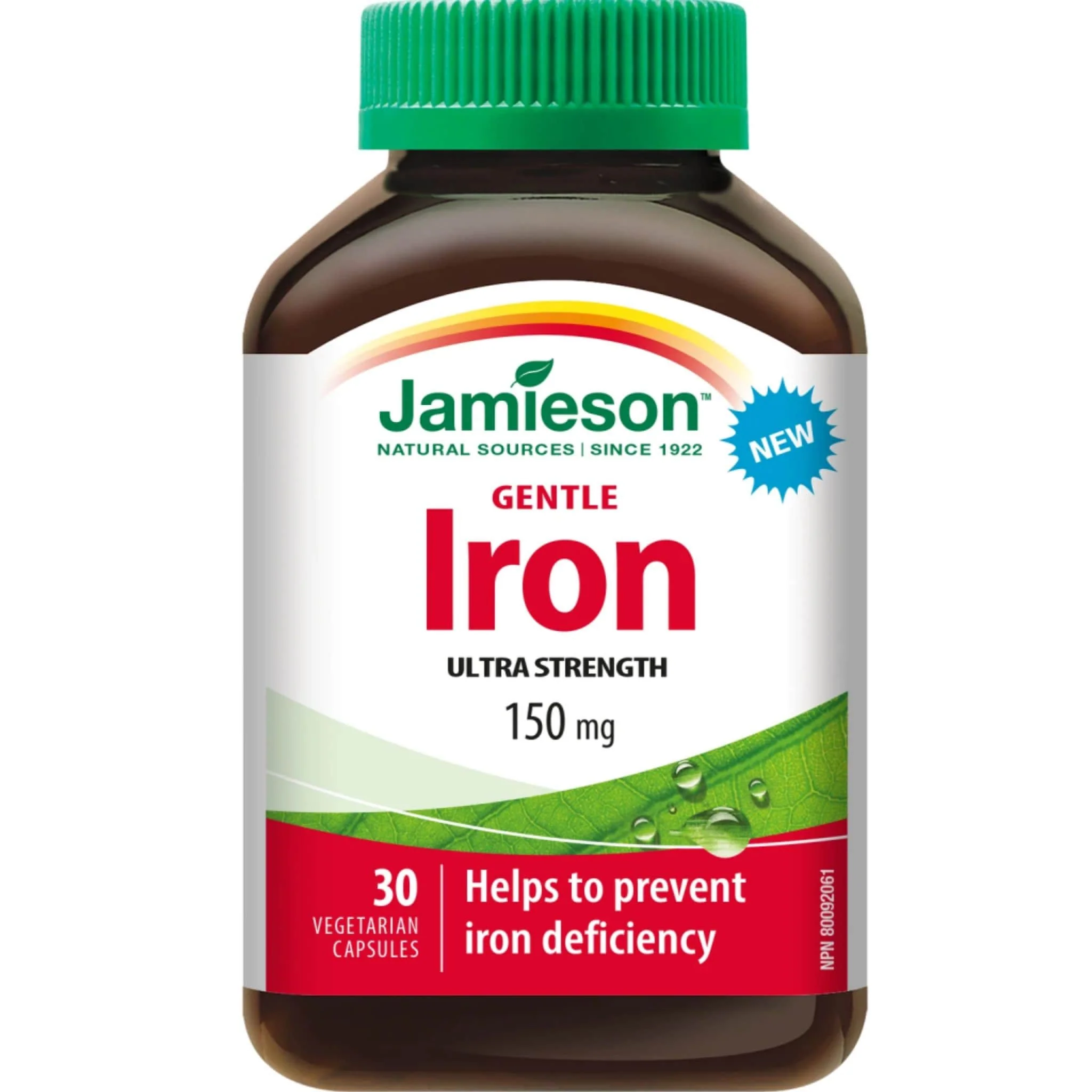 Jamieson Ultra Strength Gentle Iron 150mg, 30 Capsules