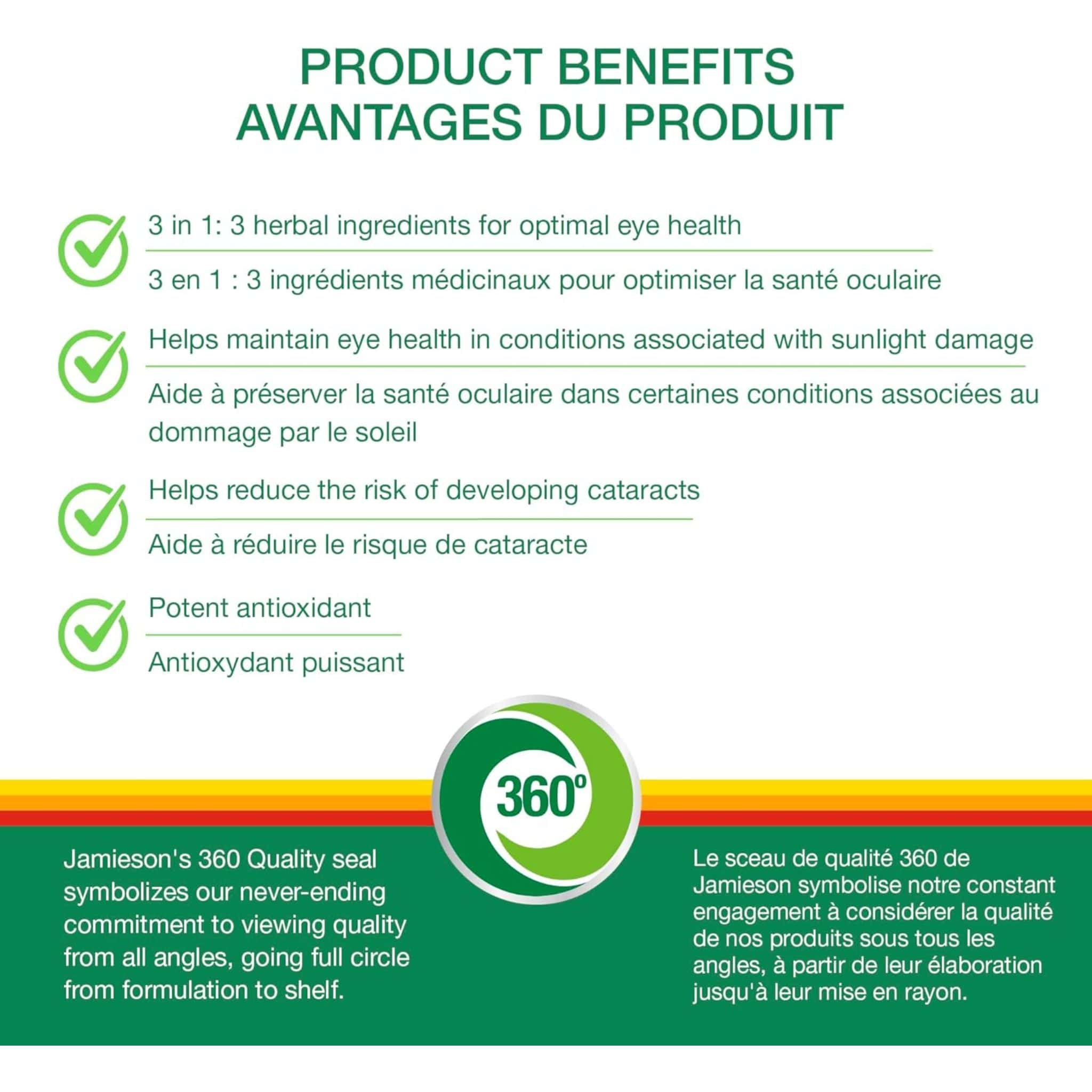 Jamieson Ultra Strength Lutein 40mg with Zeaxanthin and Bilberry, 60 Softgels - Image 3