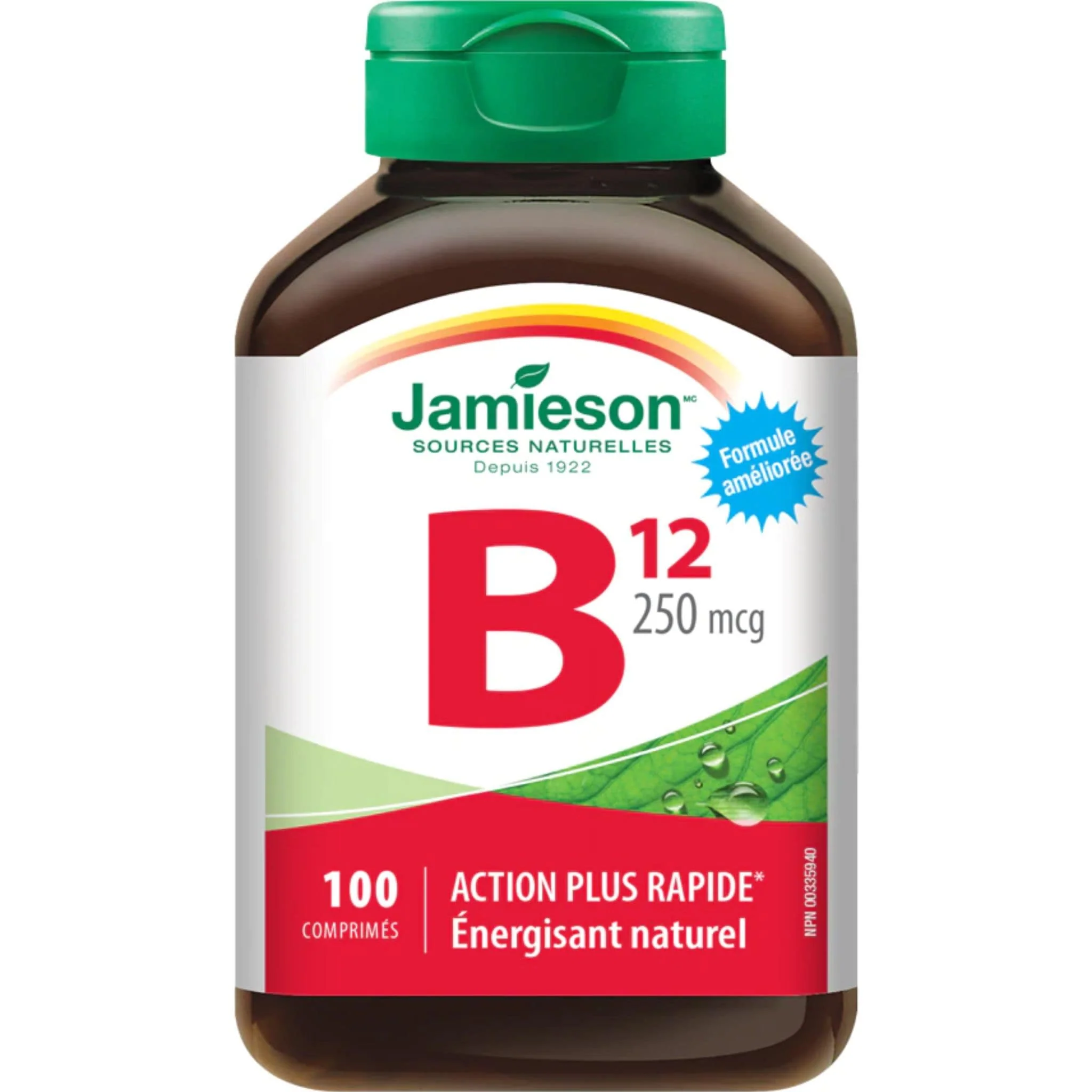 Jamieson Vitamin B12 250mcg Methylcobalamin, 100 Tablets - Image 2
