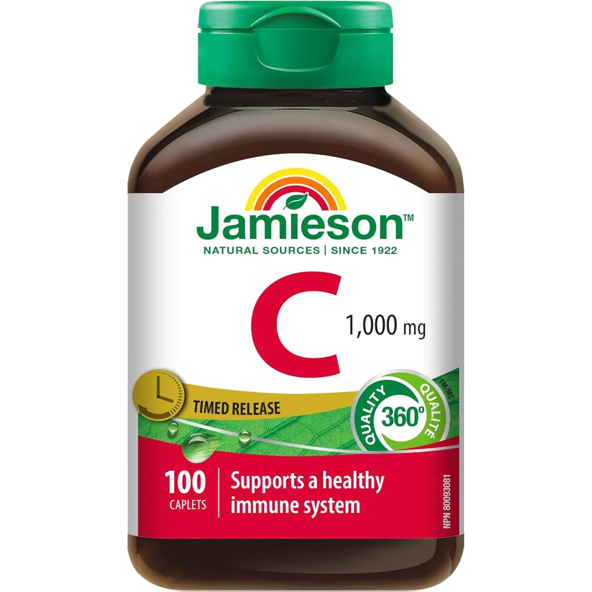 Jamieson Vitamin C, 1000mg, Timed Release, 100 Caplets