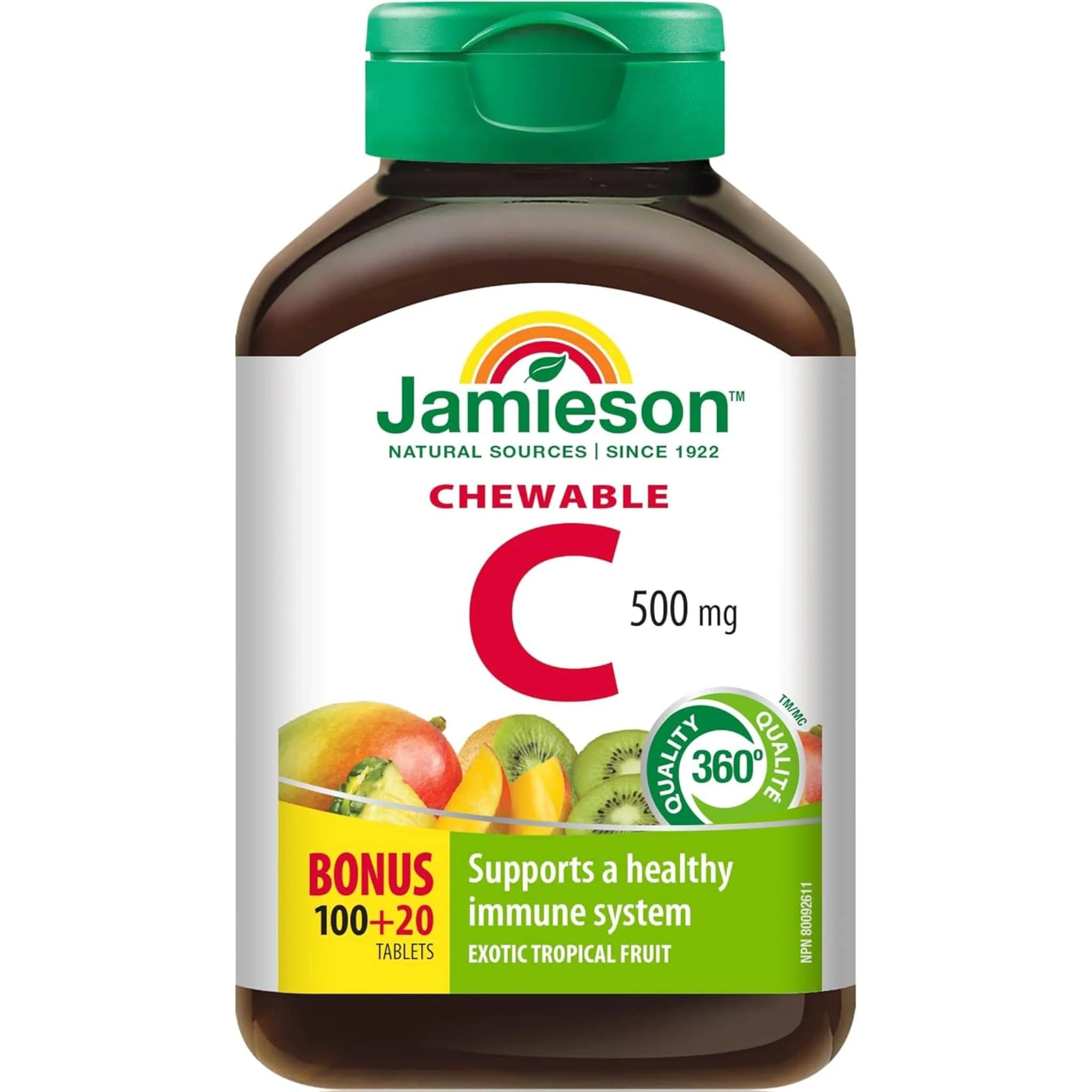 Jamieson Chewable Vitamin C 500mg, 120 Chewable Tablets - Image 13