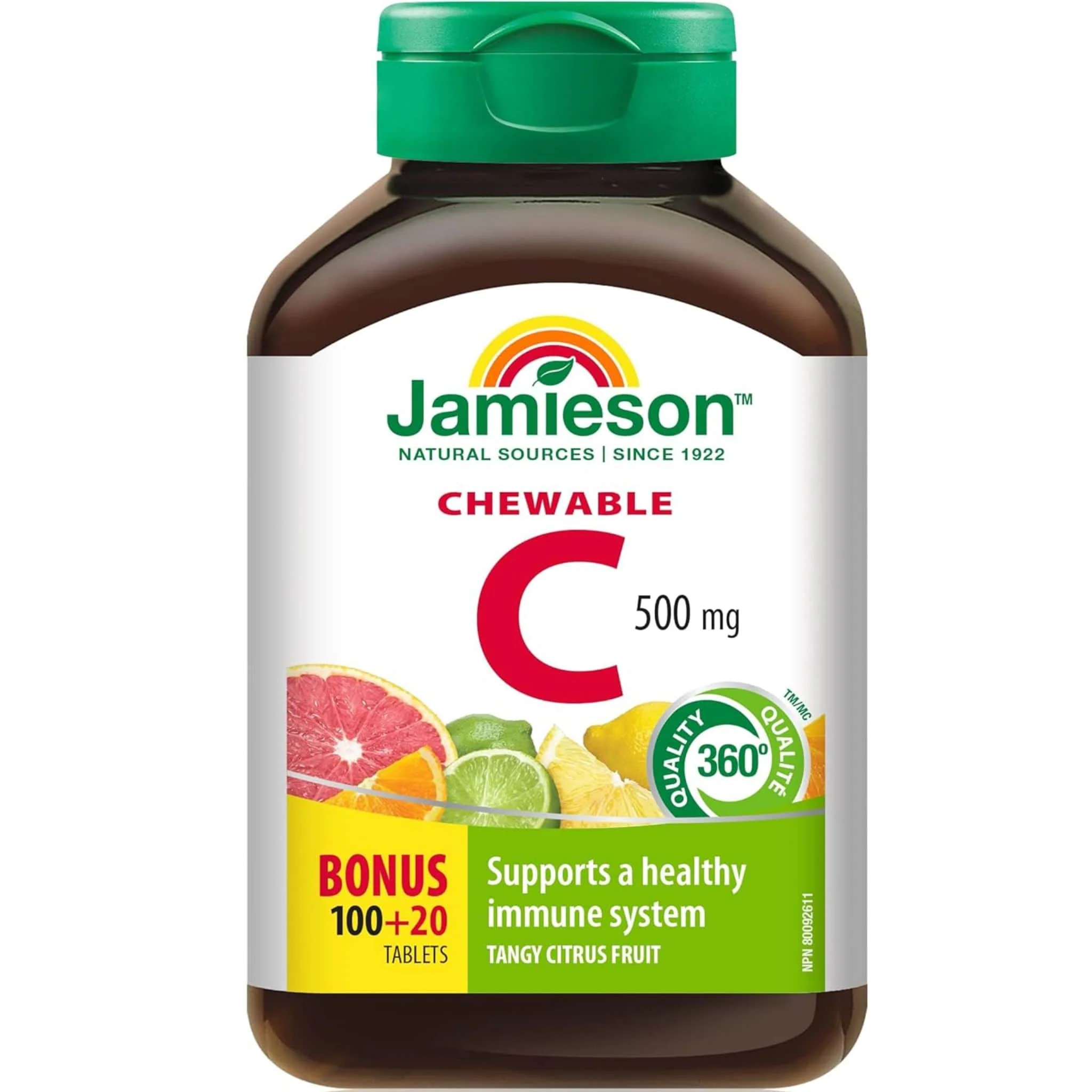 Jamieson Chewable Vitamin C 500mg, 120 Chewable Tablets - Image 4