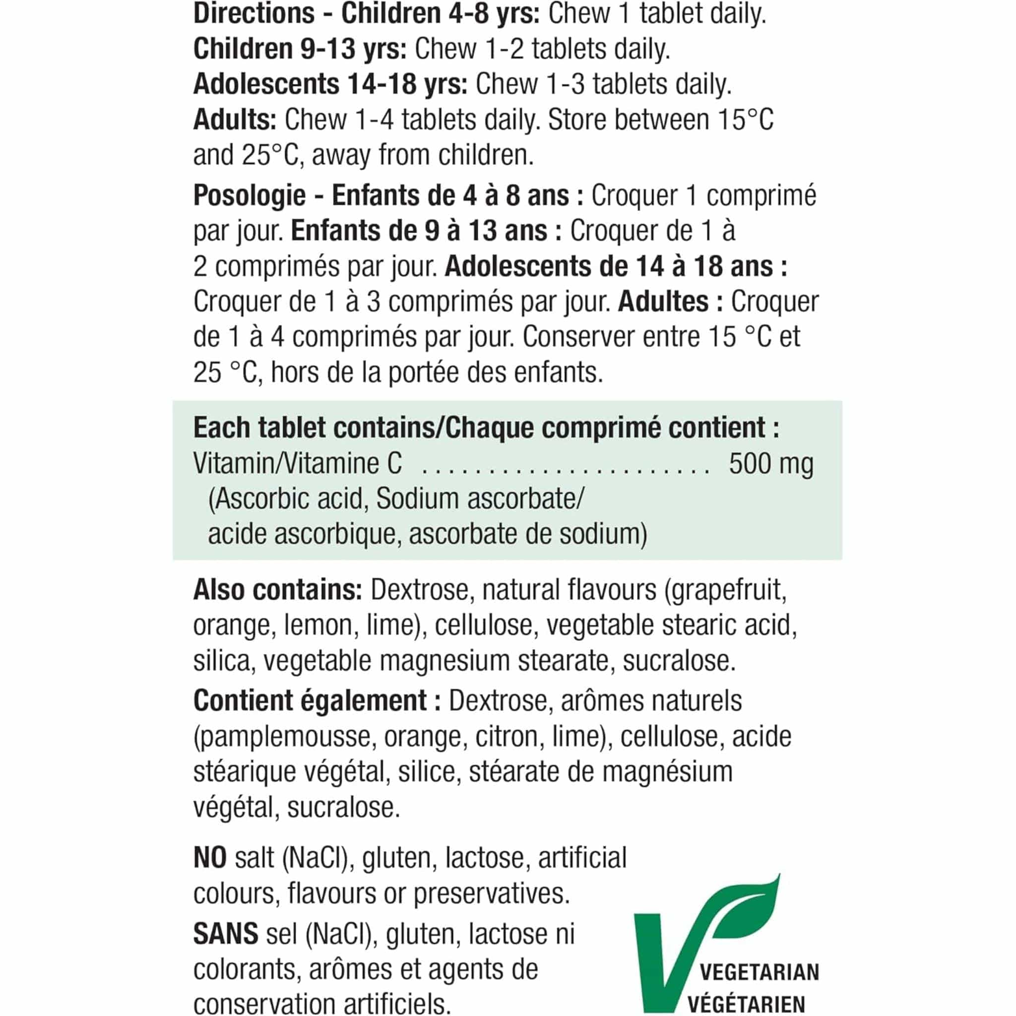 Jamieson Chewable Vitamin C 500mg, 120 Chewable Tablets - Image 6