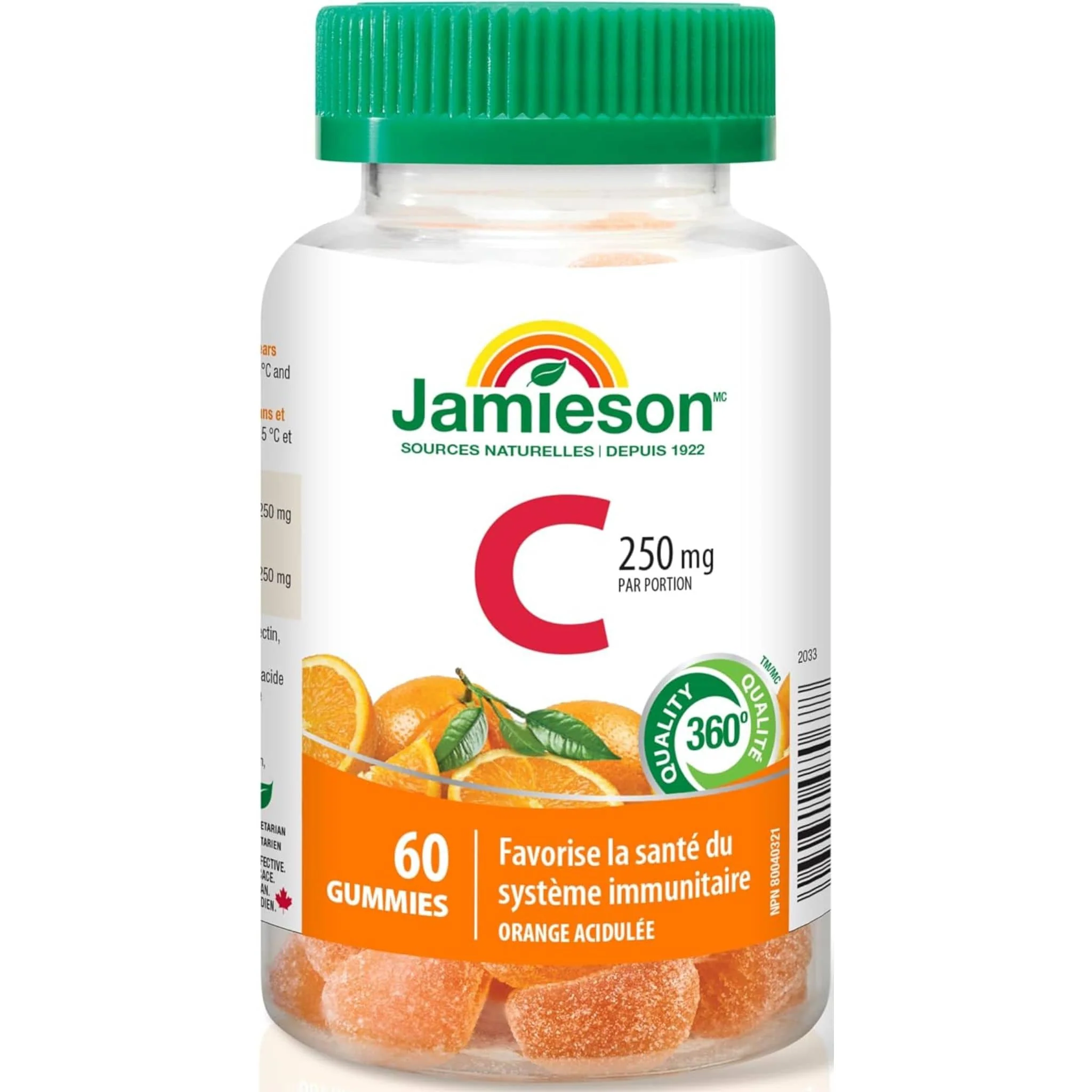 Jamieson Vitamin C Gummies 250mg, Tangy Orange, 60 Gummies - Image 2