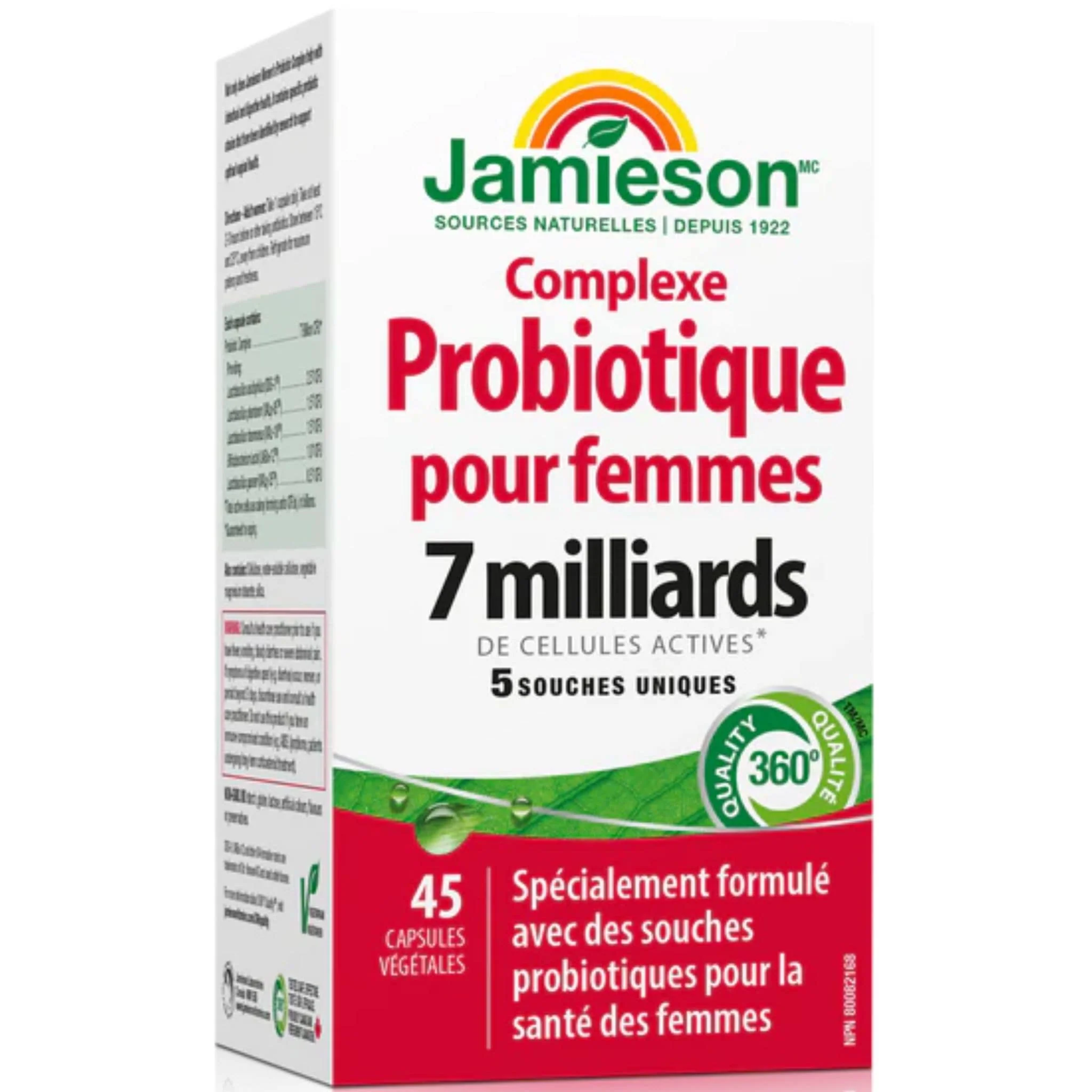 Jamieson Women's Probiotic Complex 7 Billion, 45 Capsules - Image 4