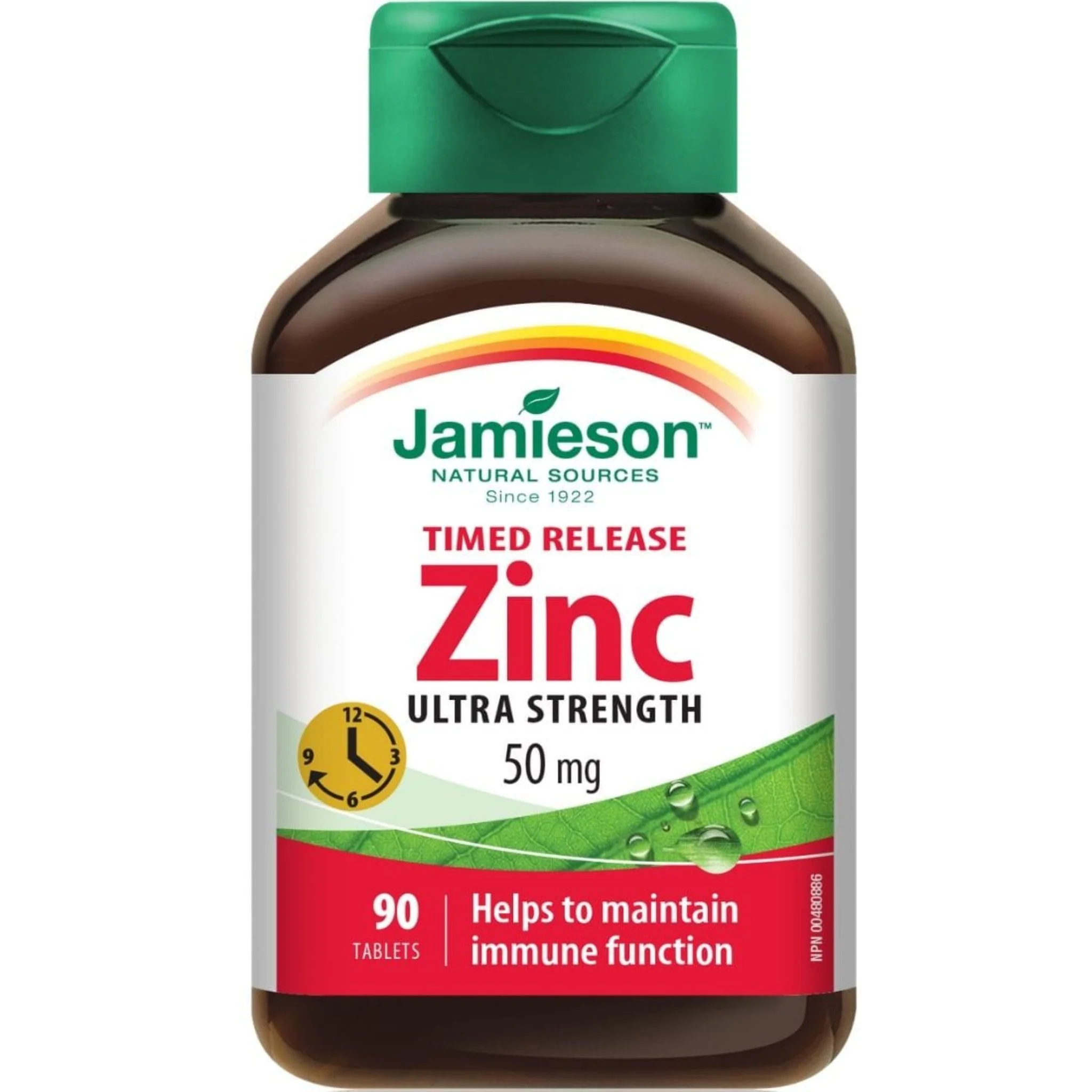 Jamieson Zinc Gluconate 50mg, Timed Release, 90 Tablets