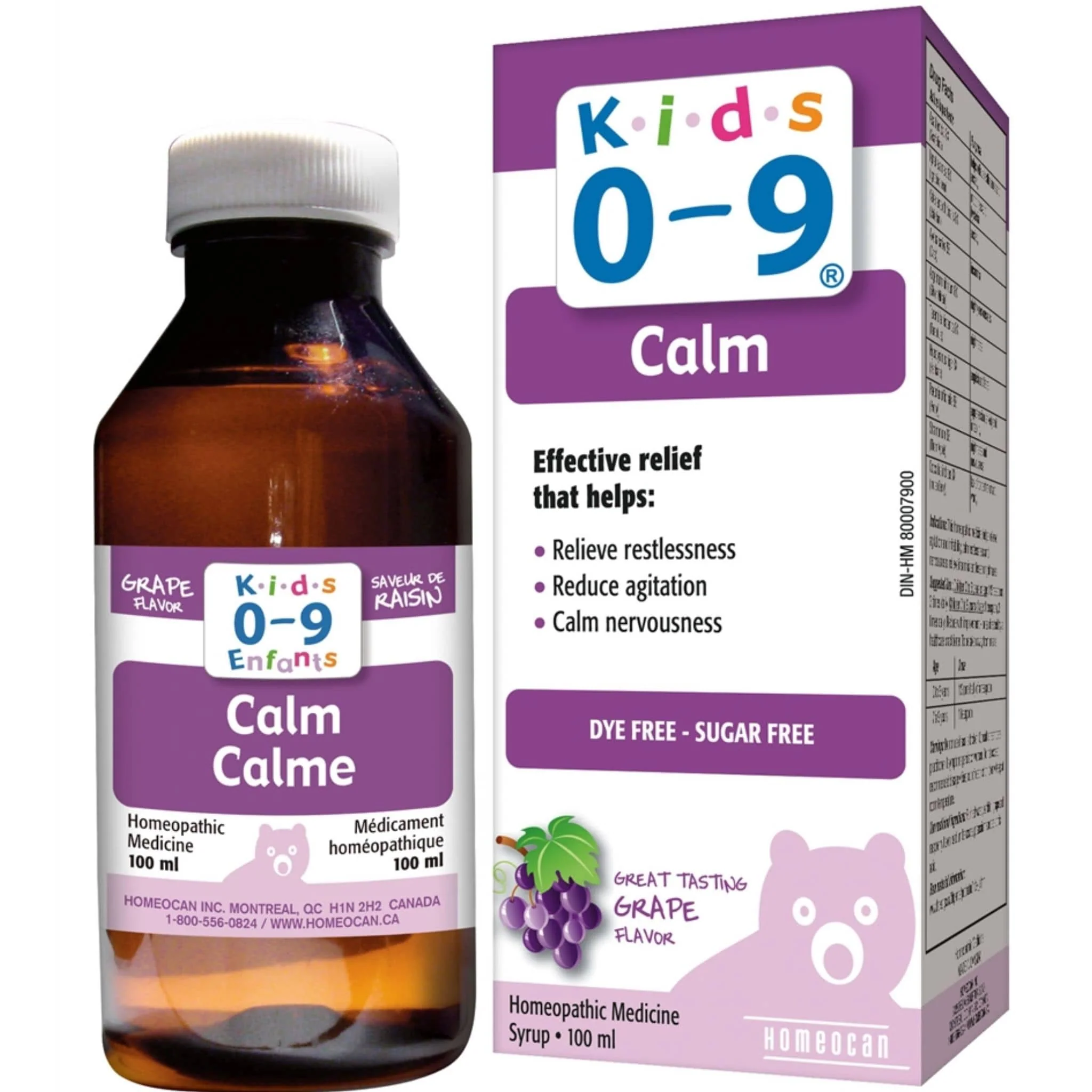 Kids 0-9 Calm, 100ml, Grape