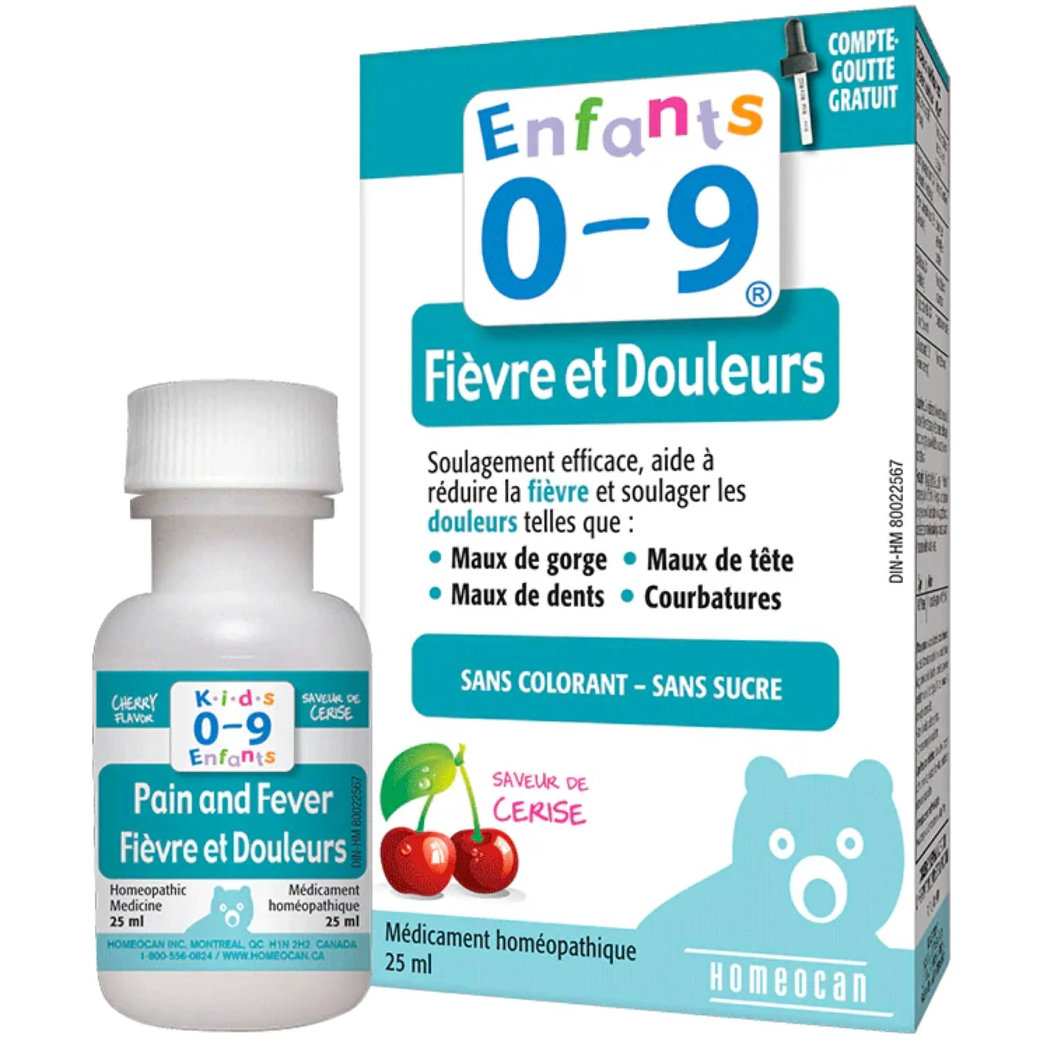 Kids 0-9 Pain and Fever, Homeopathic Pain and Fever Relief, 25ml, Cherry - Image 2