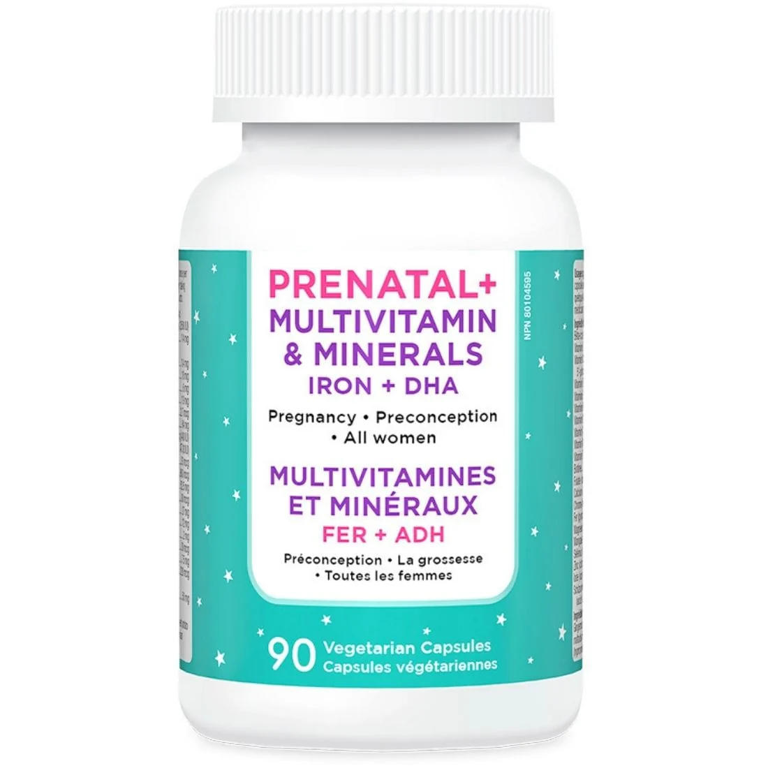 KidStar Prenatal Multivitamin and Minerals with Iron and DHA, 90 Vegetarian Capsules
