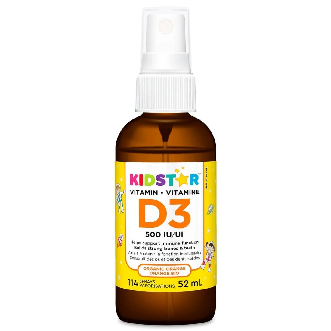 Kidstar Vitamin D3 Spray 500IU in Organic MCT Oil, 114 Sprays, 52ml - Image 2