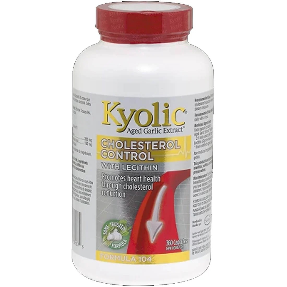 Kyolic Aged Garlic Extract, Cholesterol Control with Lecithin, Formula 104 - Image 2