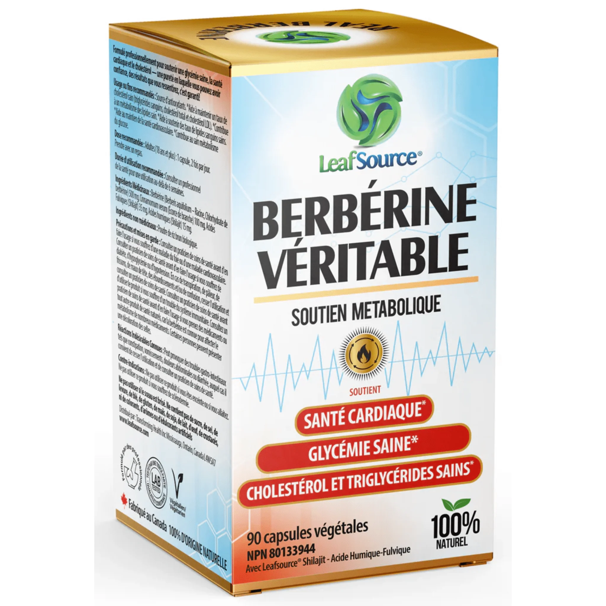 LeafSource Real Berberine 500mg with Shilajit, Fulvic and Humic Acids, Supports Healthy Blood Sugar Levels and Metabolism, 90 Vegetable Capsules - Image 3