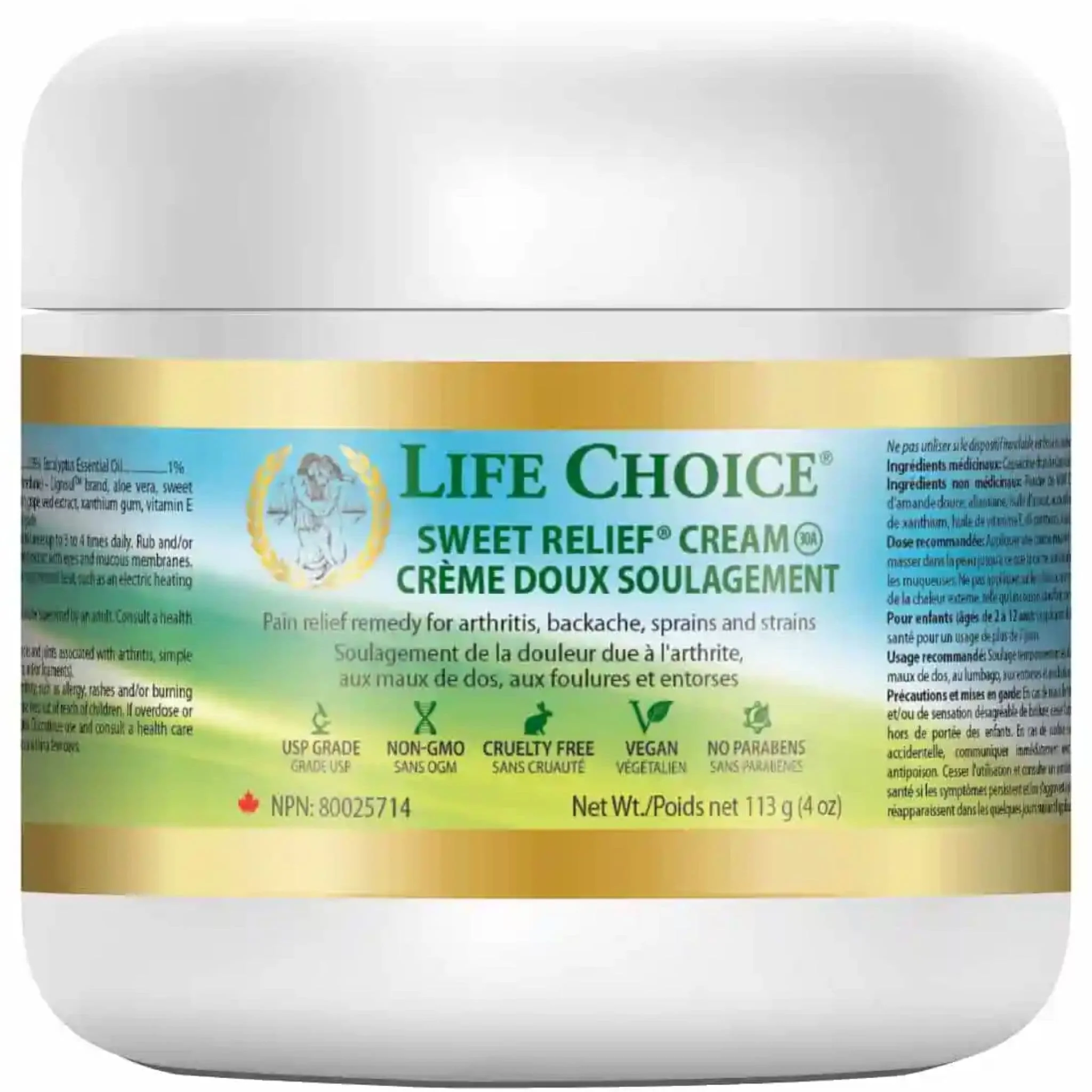 Life Choice Sweet Relief MSM Cream with Capsaicin & Eucalyptus Oil, 113g - Image 2