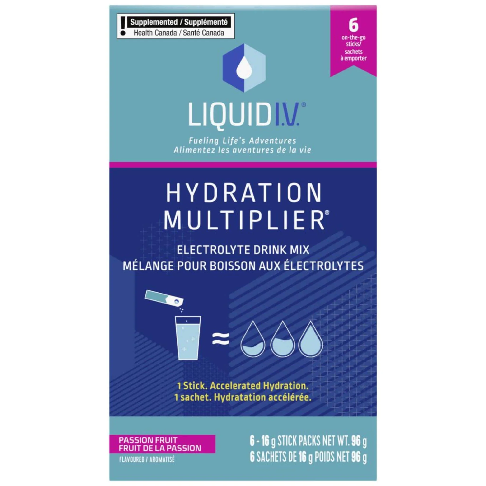 Liquid IV Hydration Multiplier, Electrolyte Drink Mix, 6-16 Stick Packs - Image 3