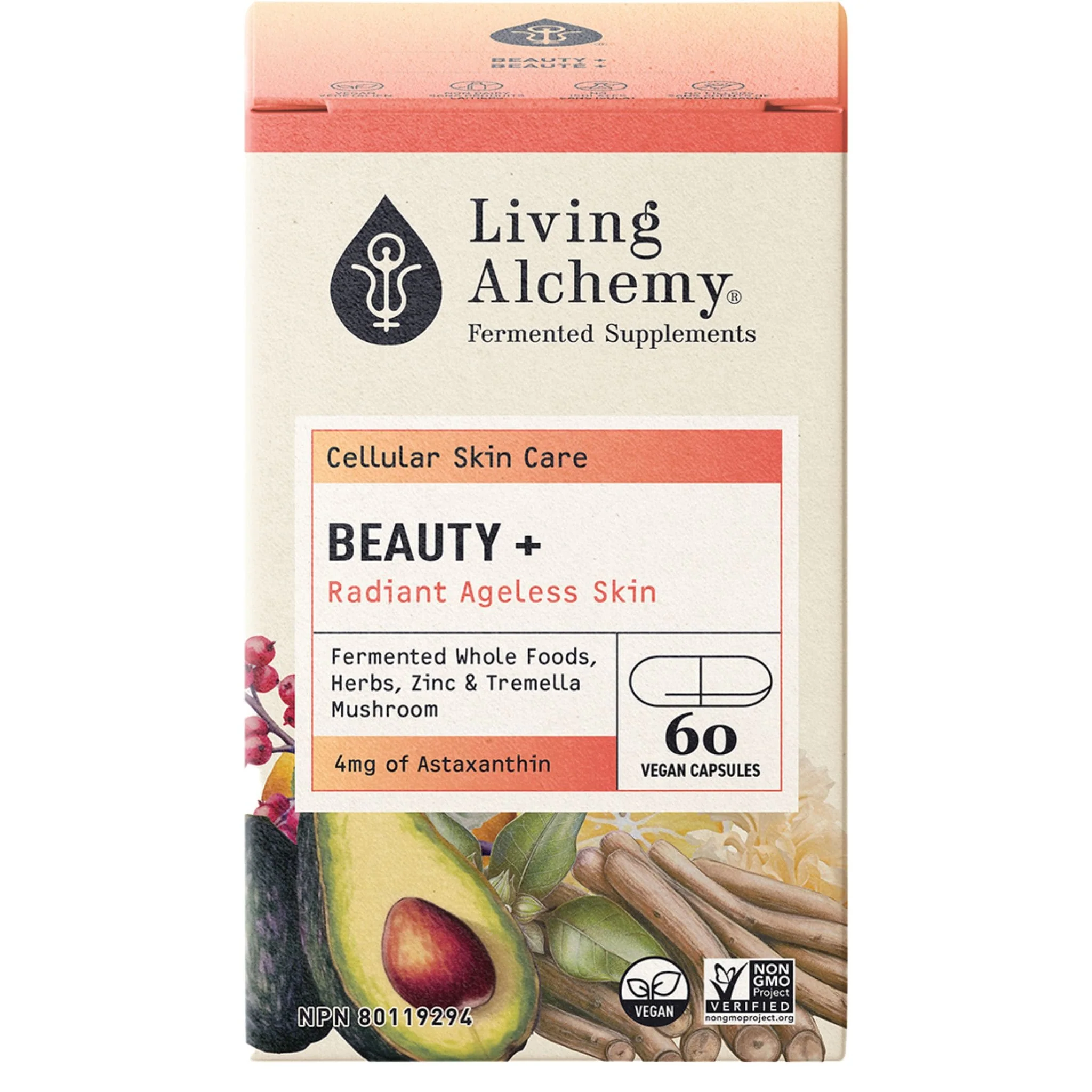 Living Alchemy Beauty Plus, Radiant Ageless Skin, 60 Vegetable Capsules