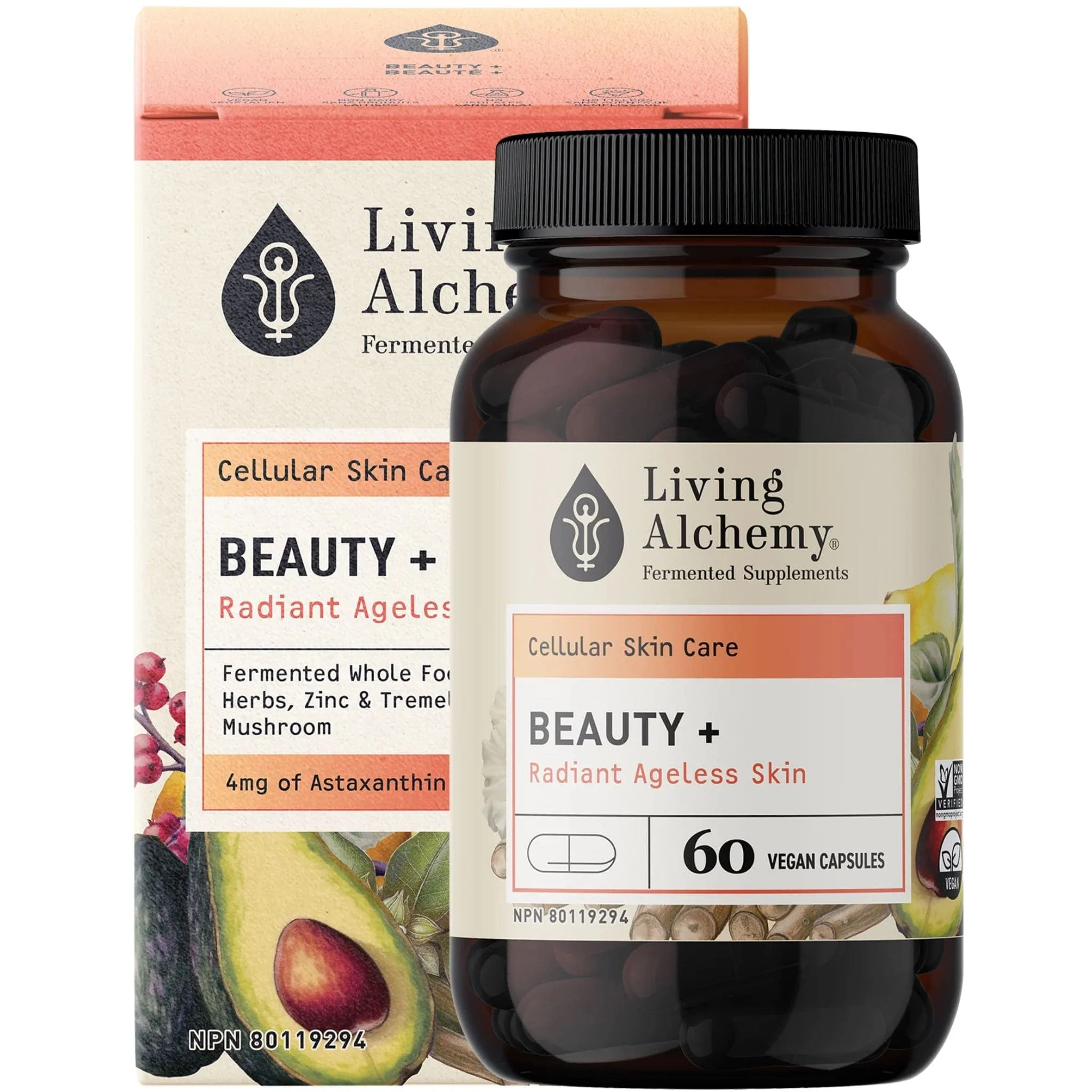 Living Alchemy Beauty Plus, Radiant Ageless Skin, 60 Vegetable Capsules - Image 3