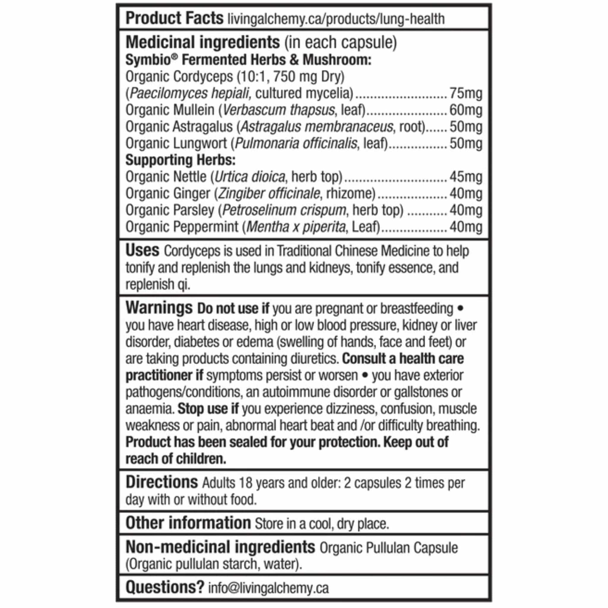 Living Alchemy Lung Health Plus, Restorative Lung and Respiratory Support, 60 Capsules - Image 5
