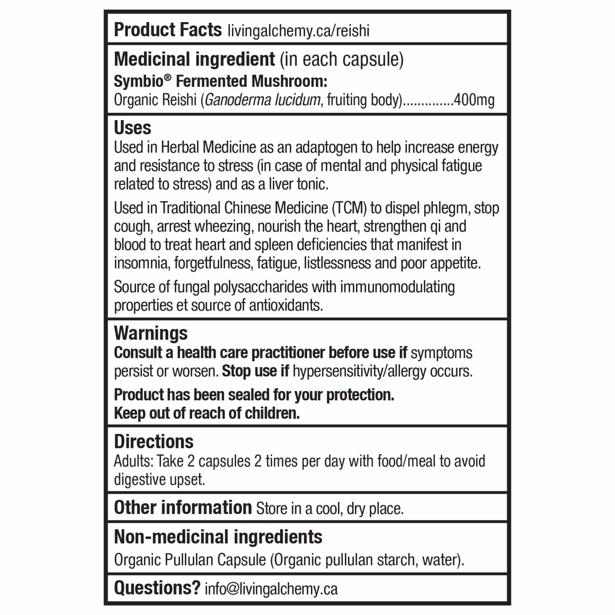 Living Alchemy MycoSynergy Fermented Mushrooms Reishi, Supports Healthy Aging and Longevity, 60 Vegetable Capsules - Image 4