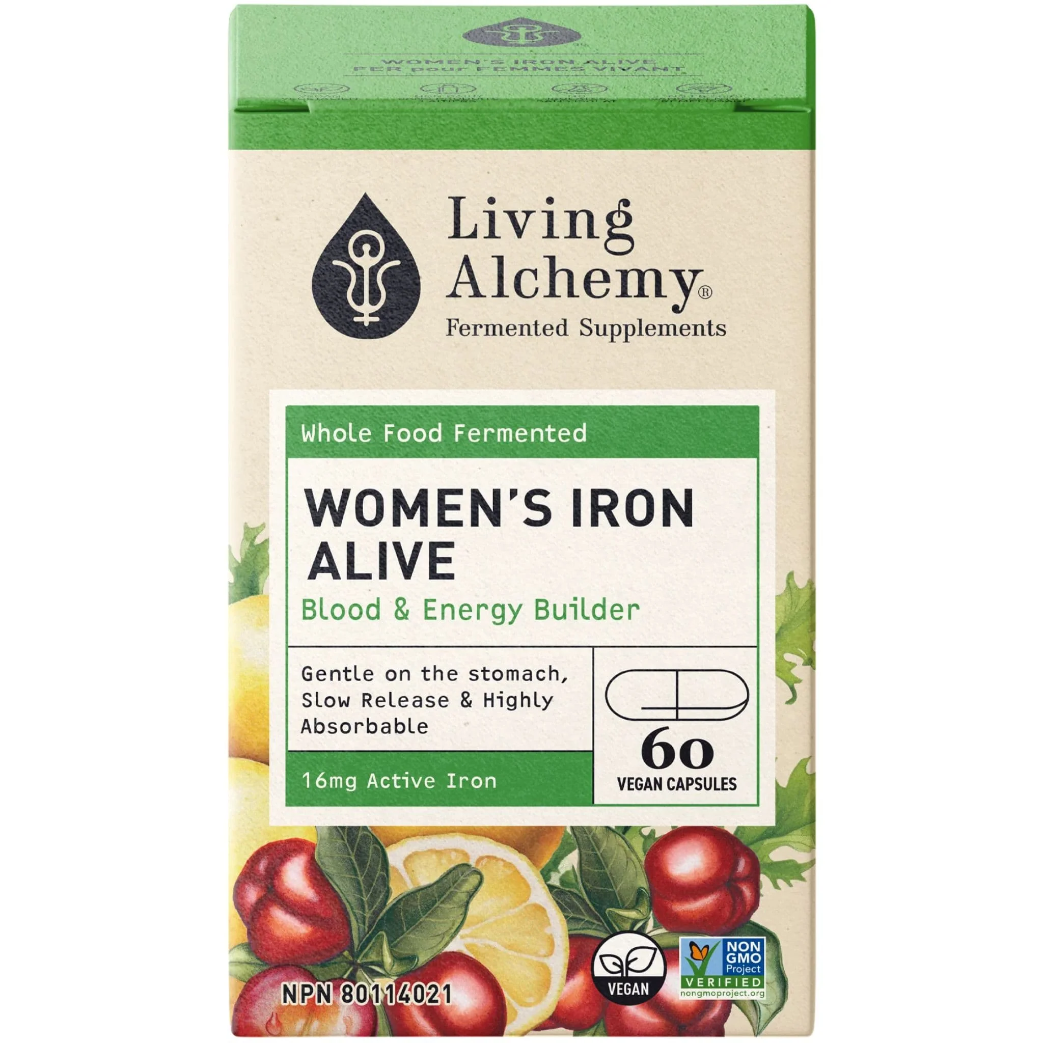 Living Alchemy Women's Iron Alive 16mg, Blood and Energy Builder, 60 Vegetable Capsules - Image 4