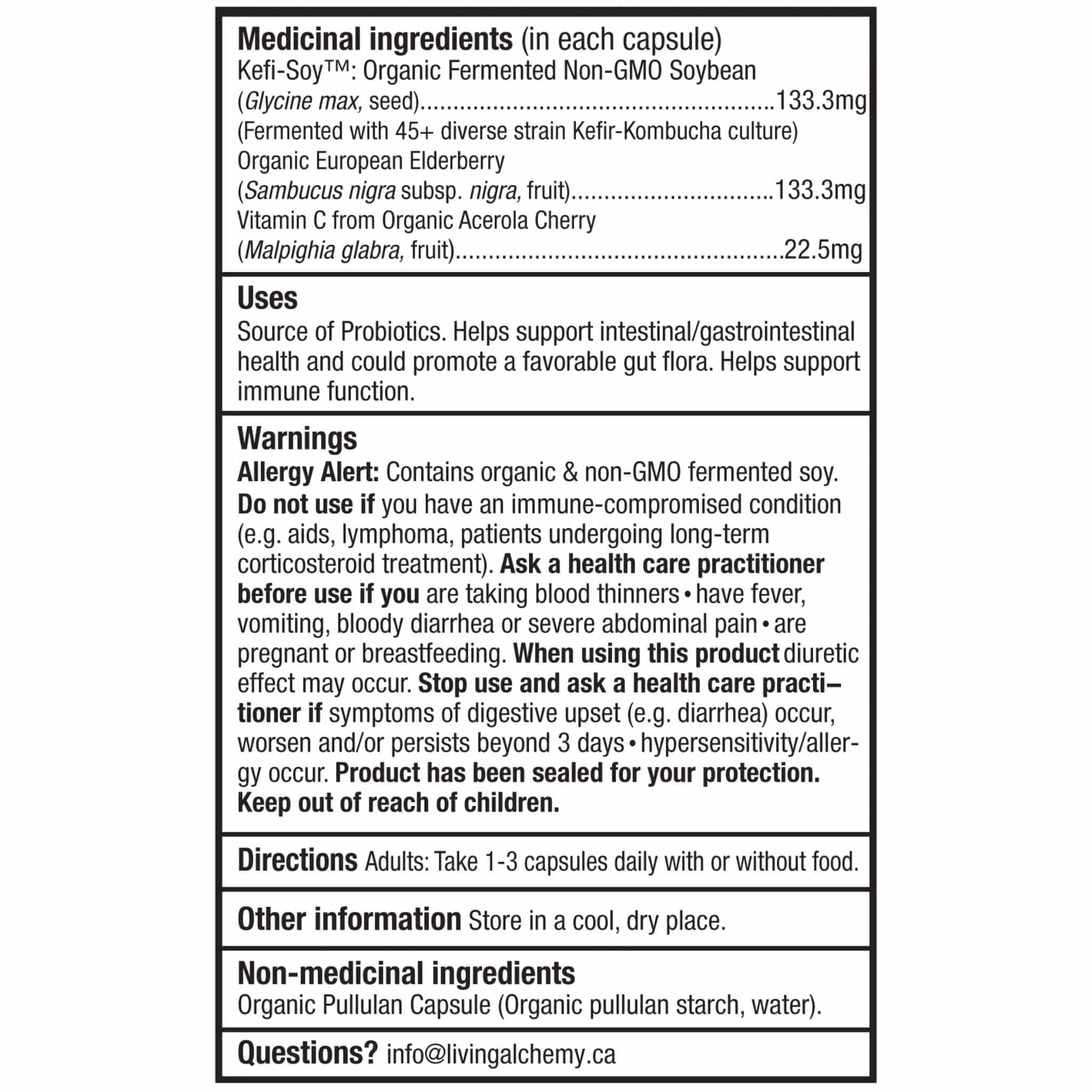 Living Alchemy Your Flora Immune, Digestive and Immune Support, Probiotics, Prebiotics and Enzymes, 60 Vegetable Capsules - Image 4