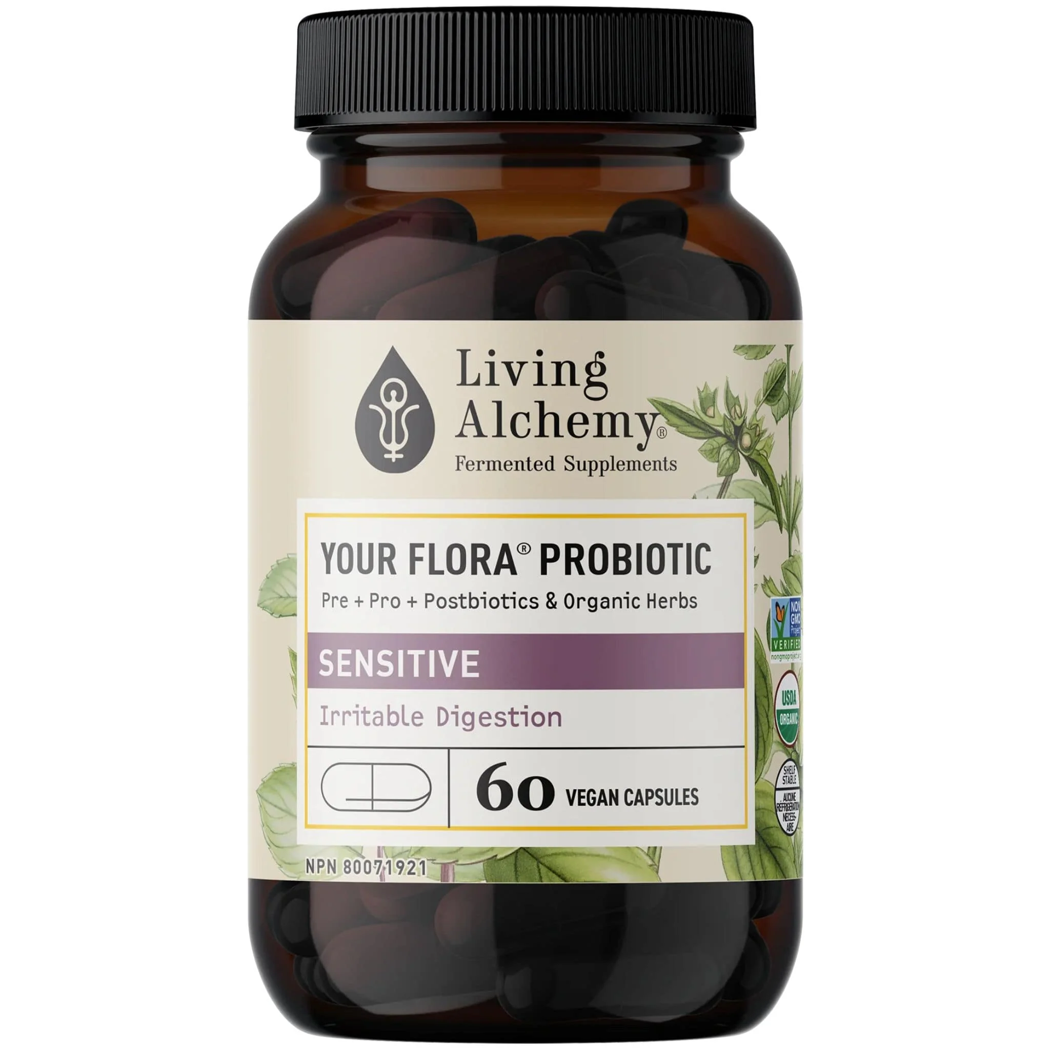 Living Alchemy Your Flora Sensitive, Digestive Irritation, 60 Capsules - Image 2
