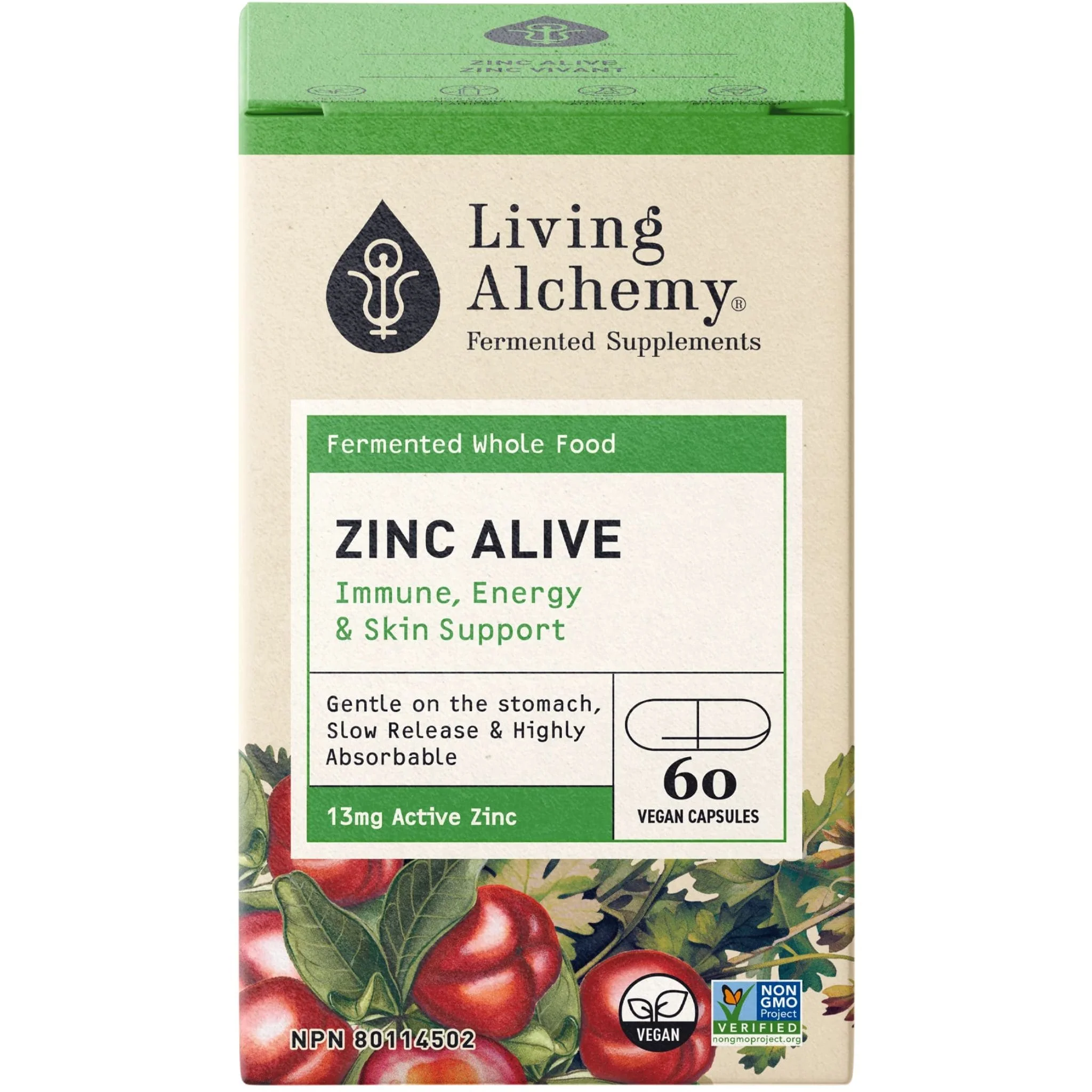 Living Alchemy Zinc Alive 13 mg, 60 Capsules - Image 3