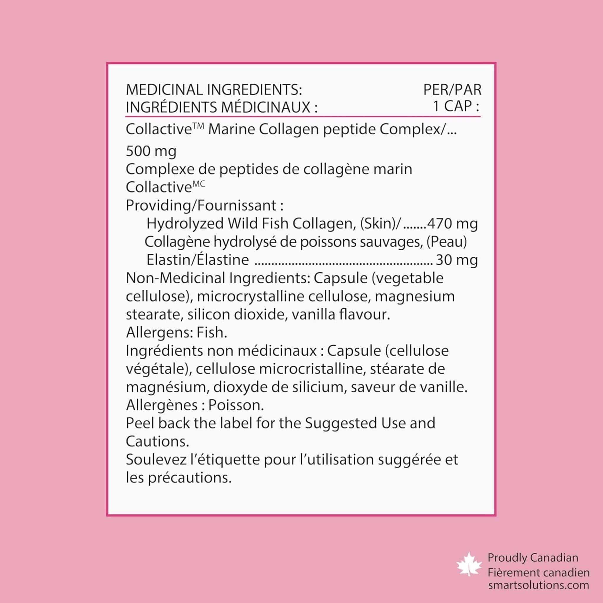 Smart Solutions Active Collagen, Reduces Wrinkles Within 28 Days, 120 Vegetarian Capsules - Image 3