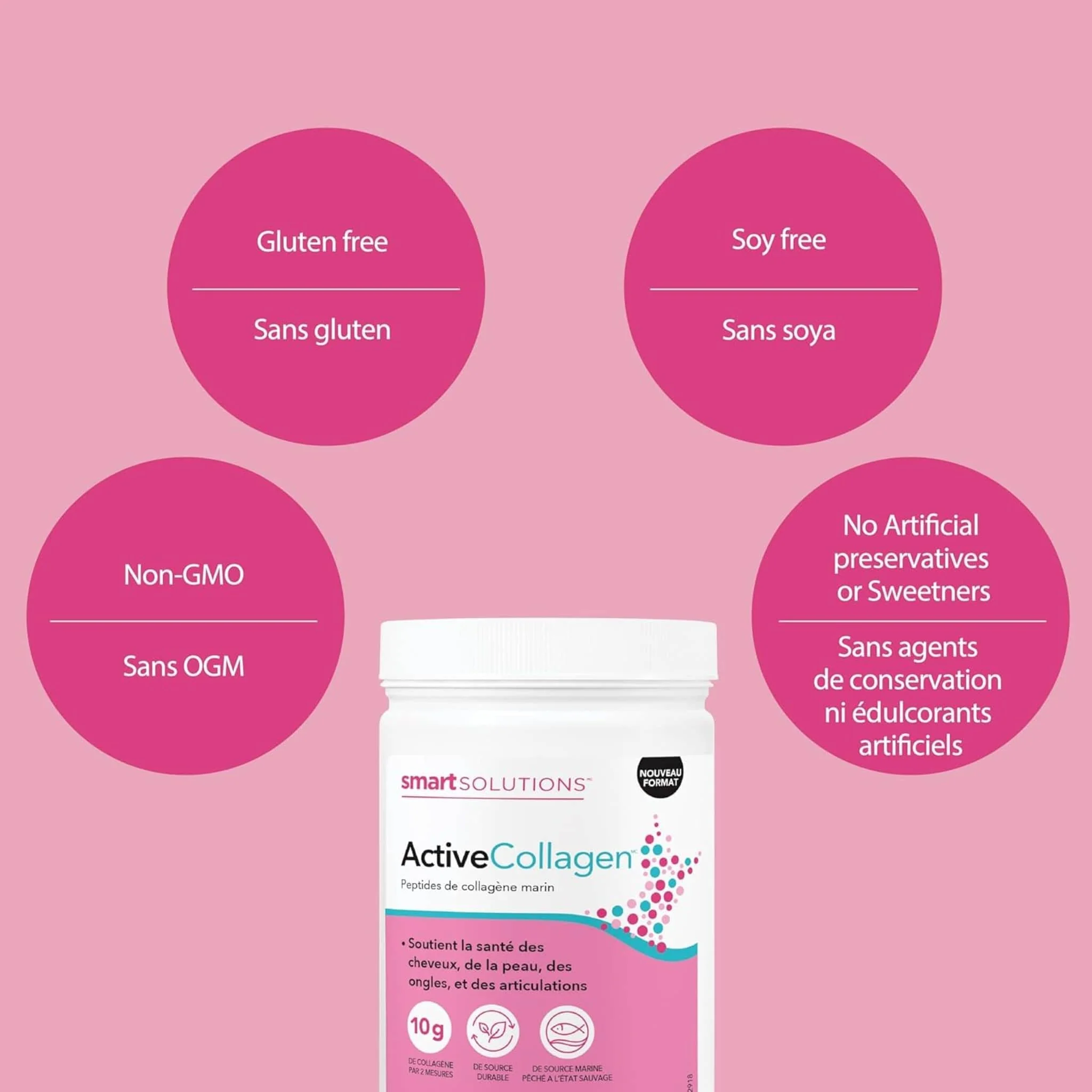 Smart Solutions Active Collagen Powder, Marine Collagen Peptides, 220g (Formerly Lorna Vanderhaeghe Active Collagen Powder) - Image 4