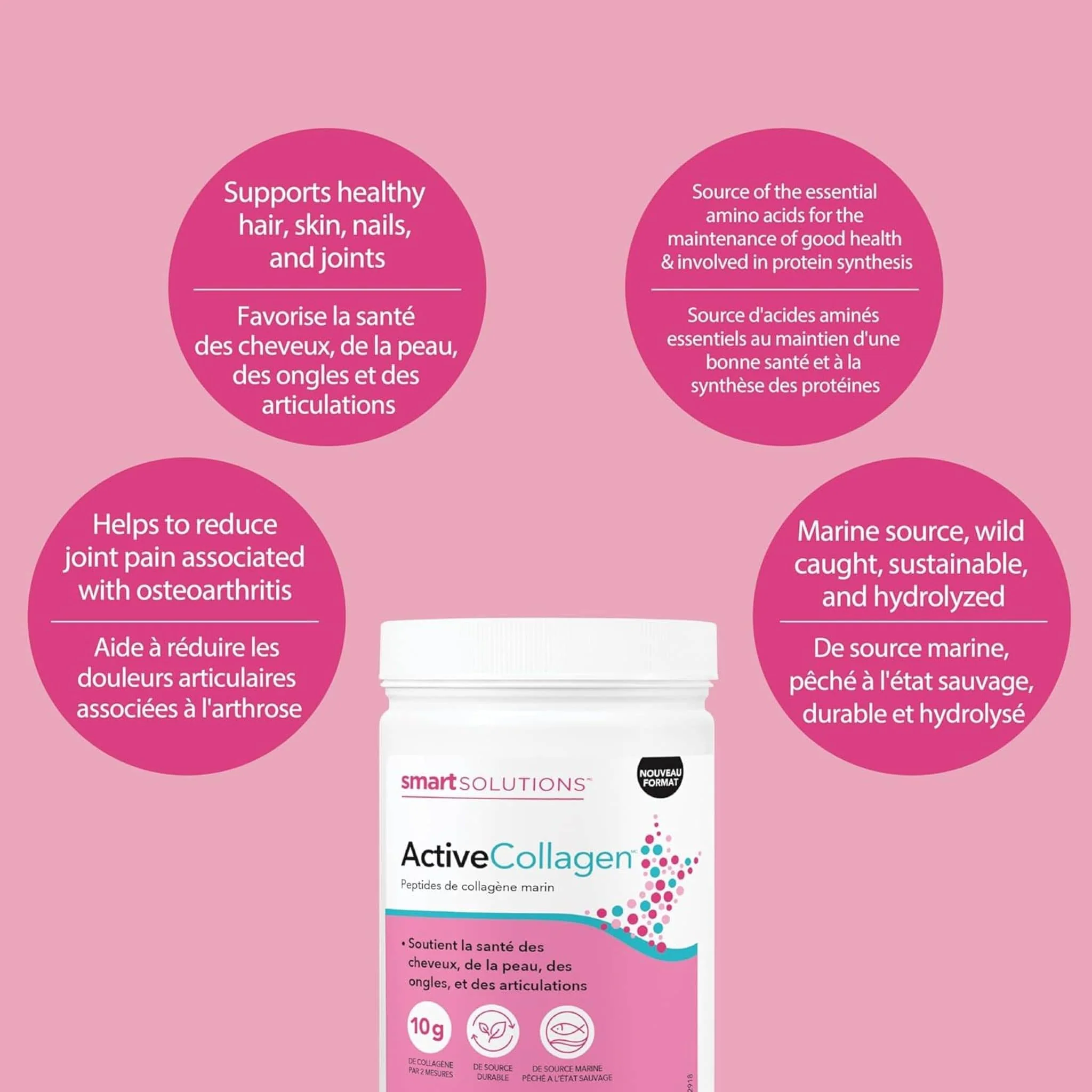 Smart Solutions Active Collagen Powder, Marine Collagen Peptides, 220g (Formerly Lorna Vanderhaeghe Active Collagen Powder) - Image 5