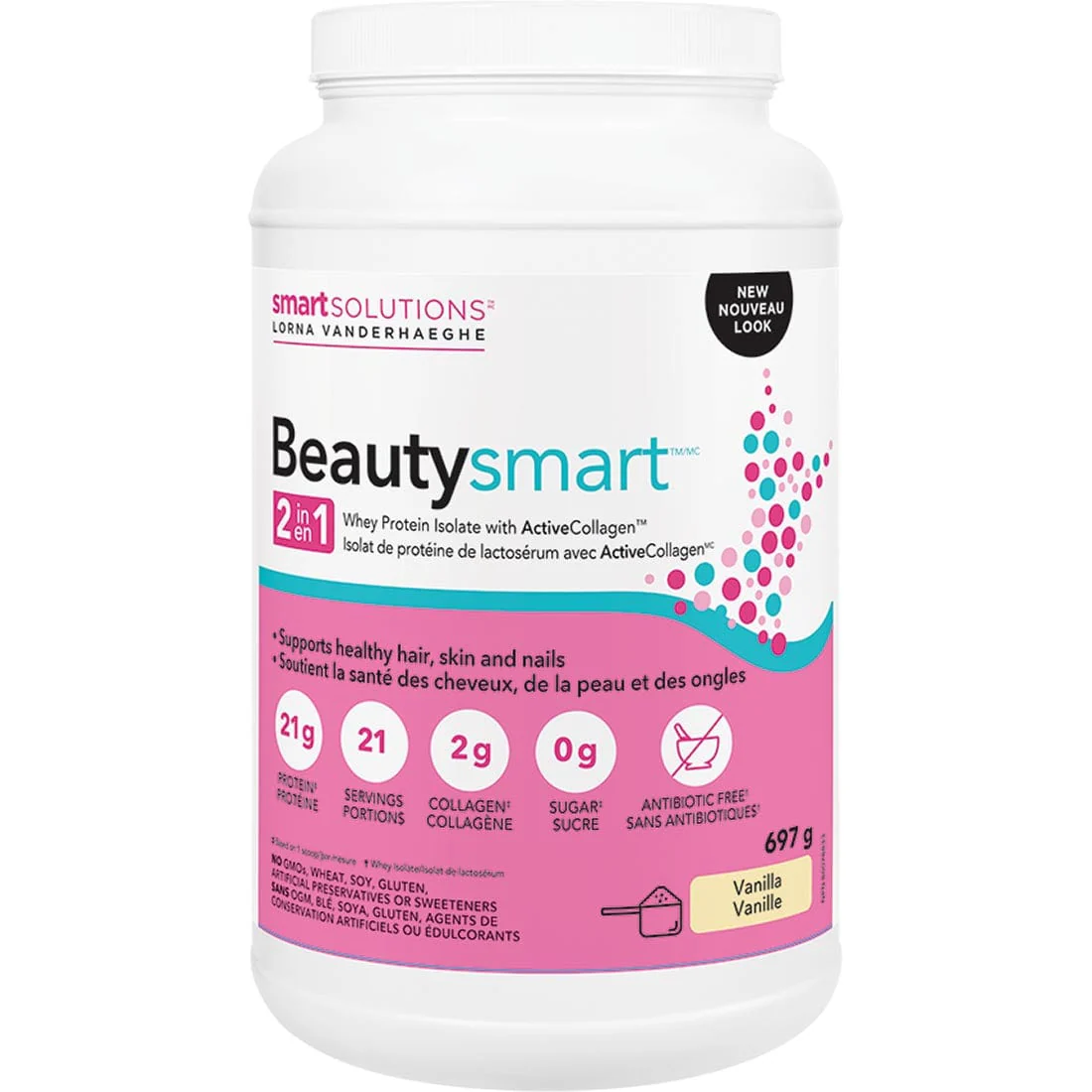 Smart Solutions Beautysmart Women's Whey Protein with Active Collagen Powder, 697g (Formerly Lorna Vanderhaeghe Beautysmart) - Image 2
