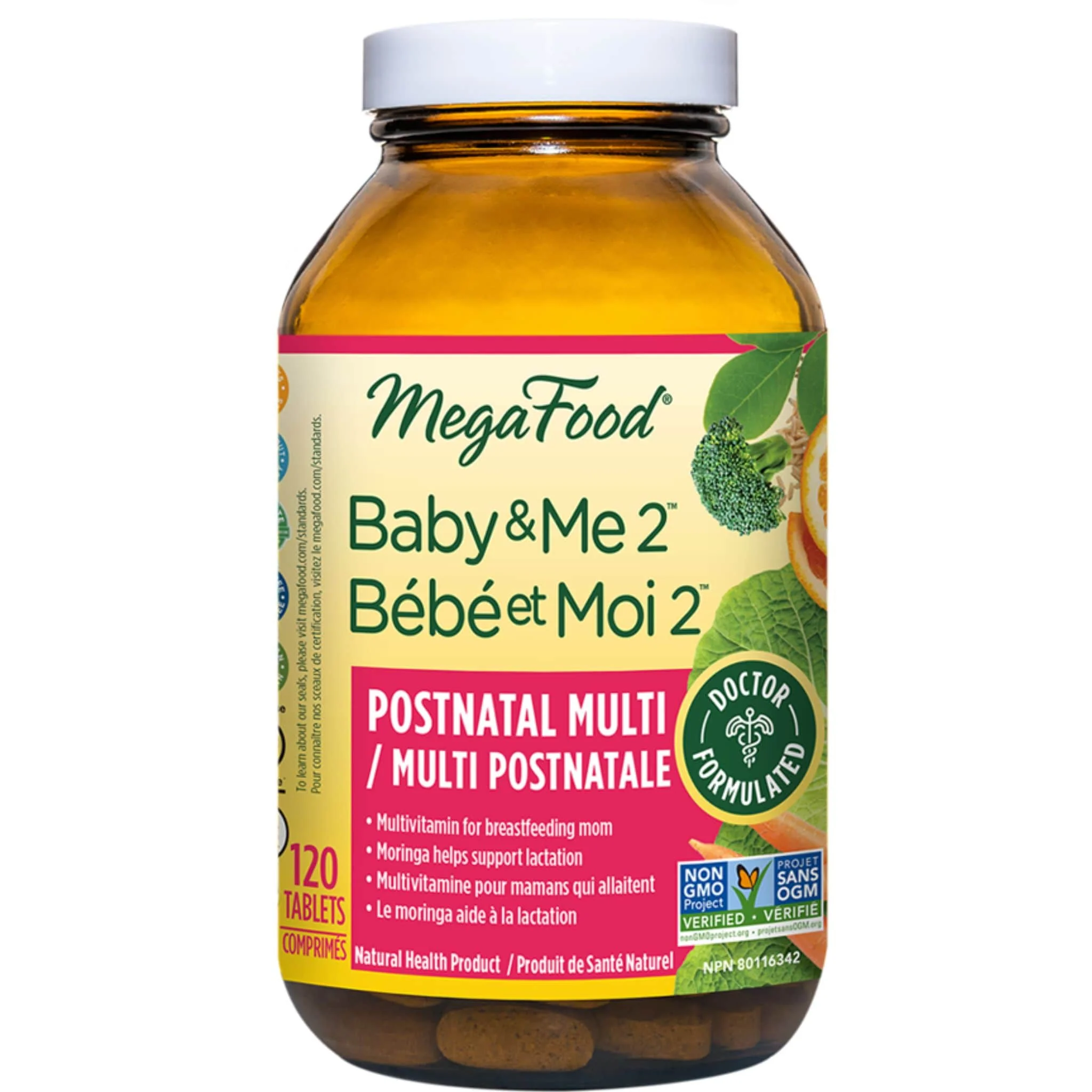 MegaFood Baby and Me 2, Postnatal Multivitamin & Mineral, Lactation and Nutrient Recovery