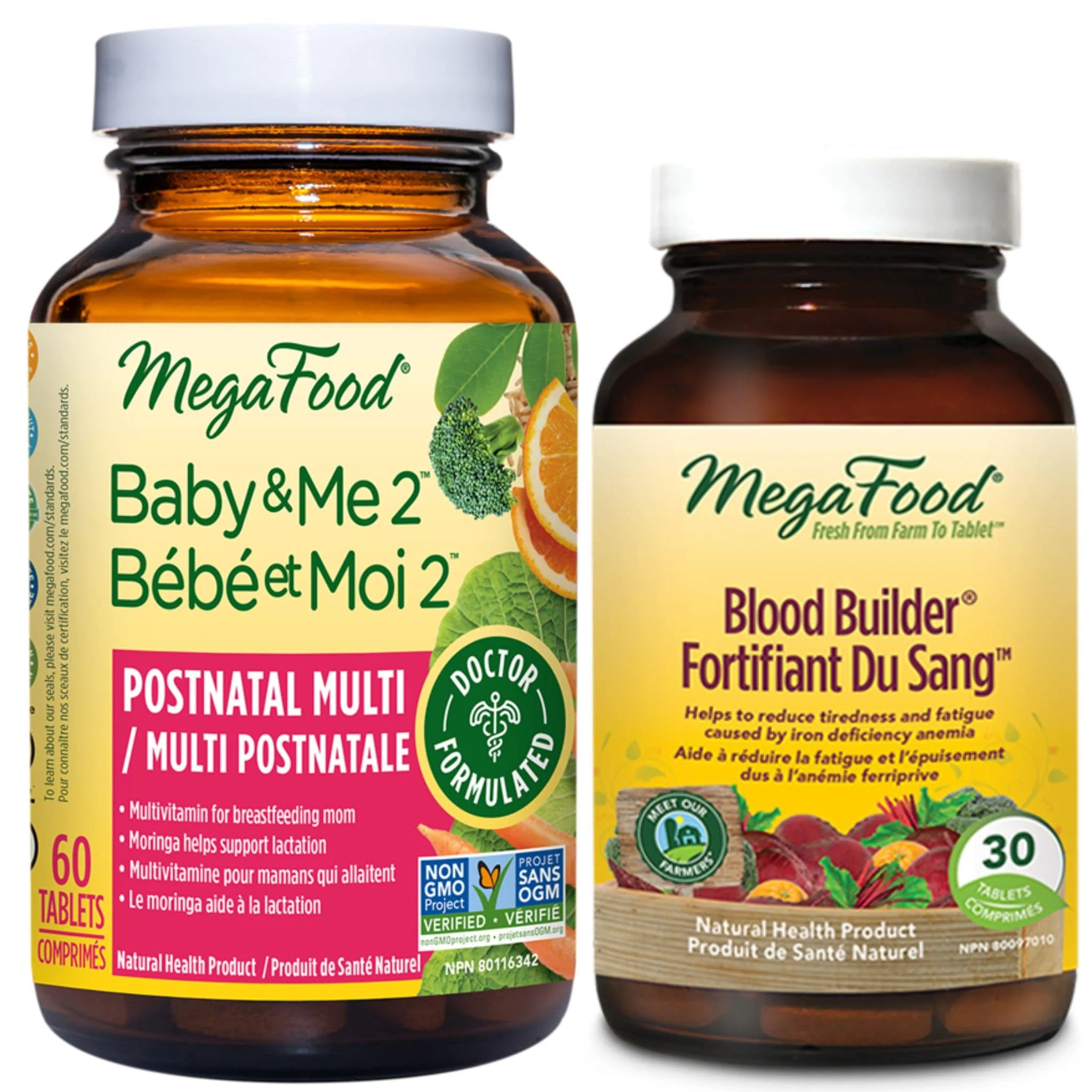 MegaFood Baby and Me 2, Postnatal Multivitamin & Mineral, Lactation and Nutrient Recovery - Image 2