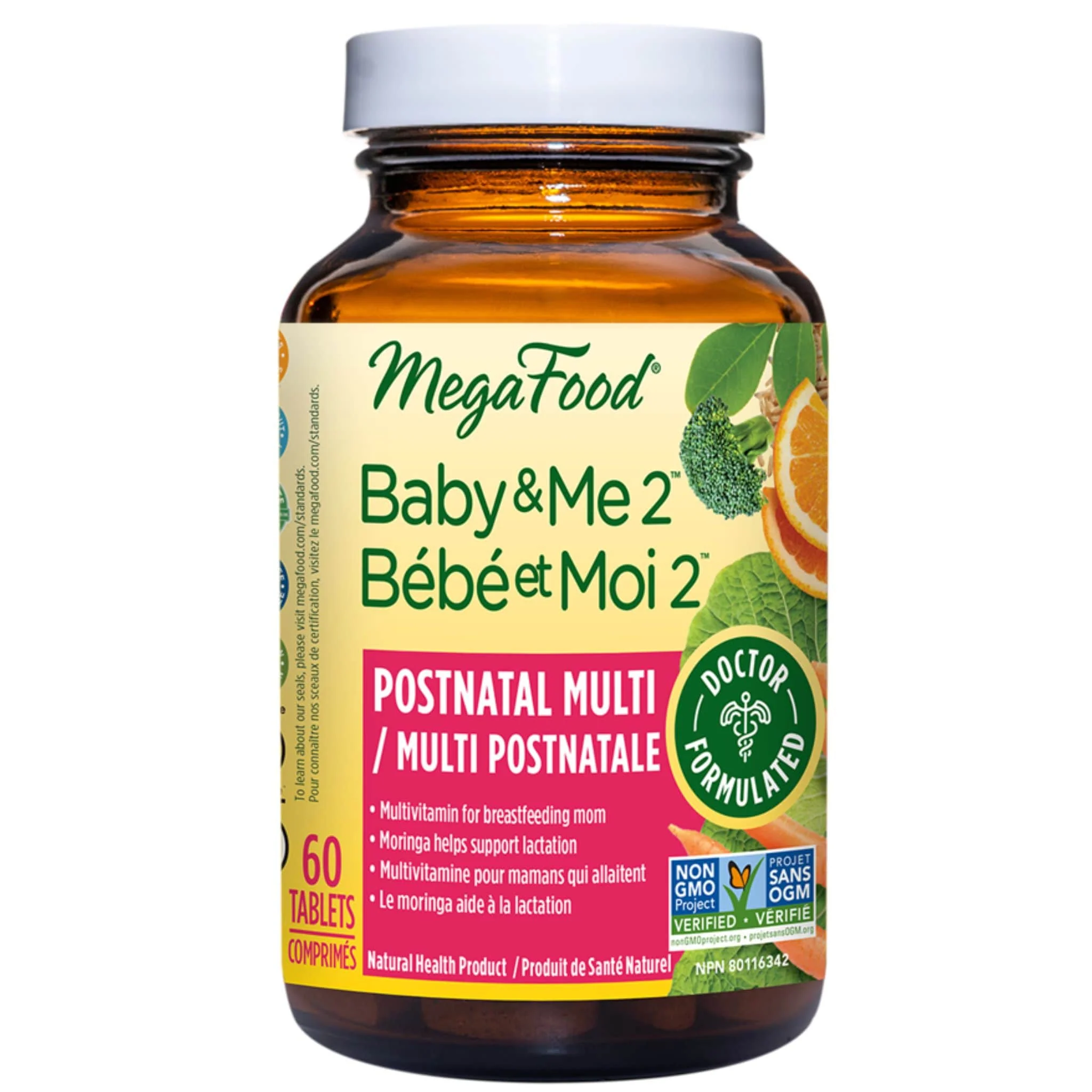 MegaFood Baby and Me 2, Postnatal Multivitamin & Mineral, Lactation and Nutrient Recovery - Image 3