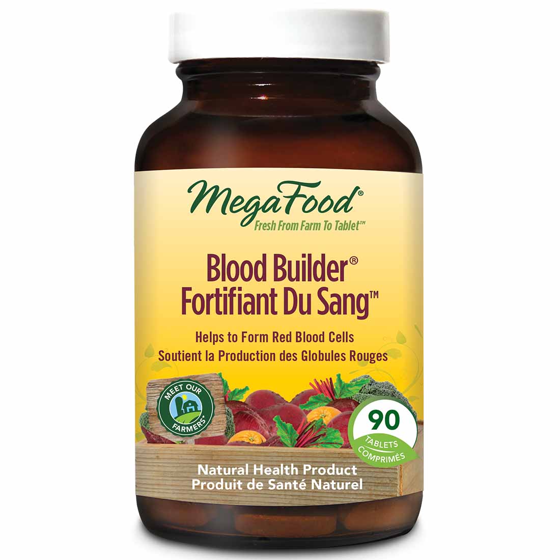 MegaFood Blood Builder, Whole Food Iron Supplement, Helps Form Red Blood Cells - Image 3