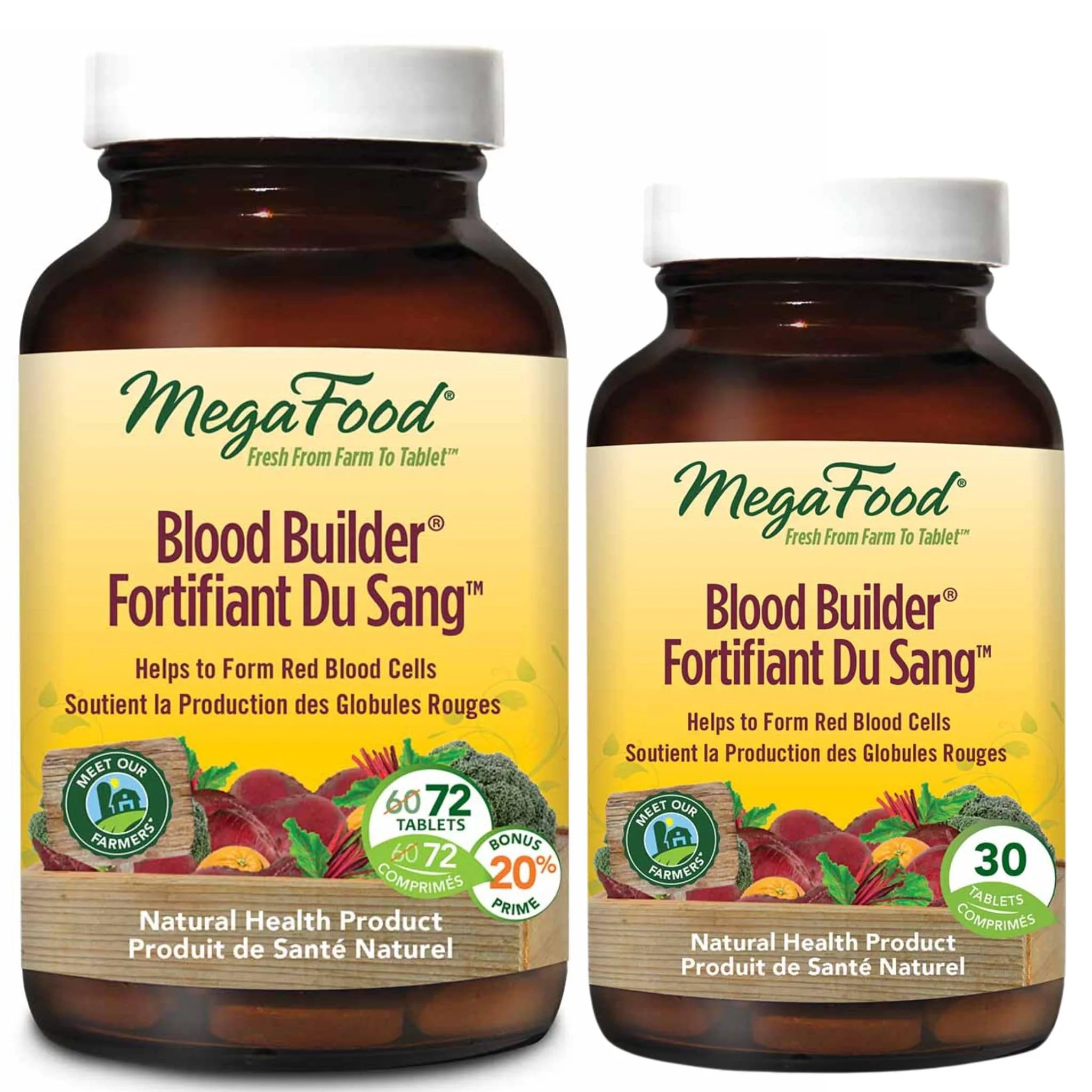 MegaFood Blood Builder, Whole Food Iron Supplement, Helps Form Red Blood Cells - Image 4