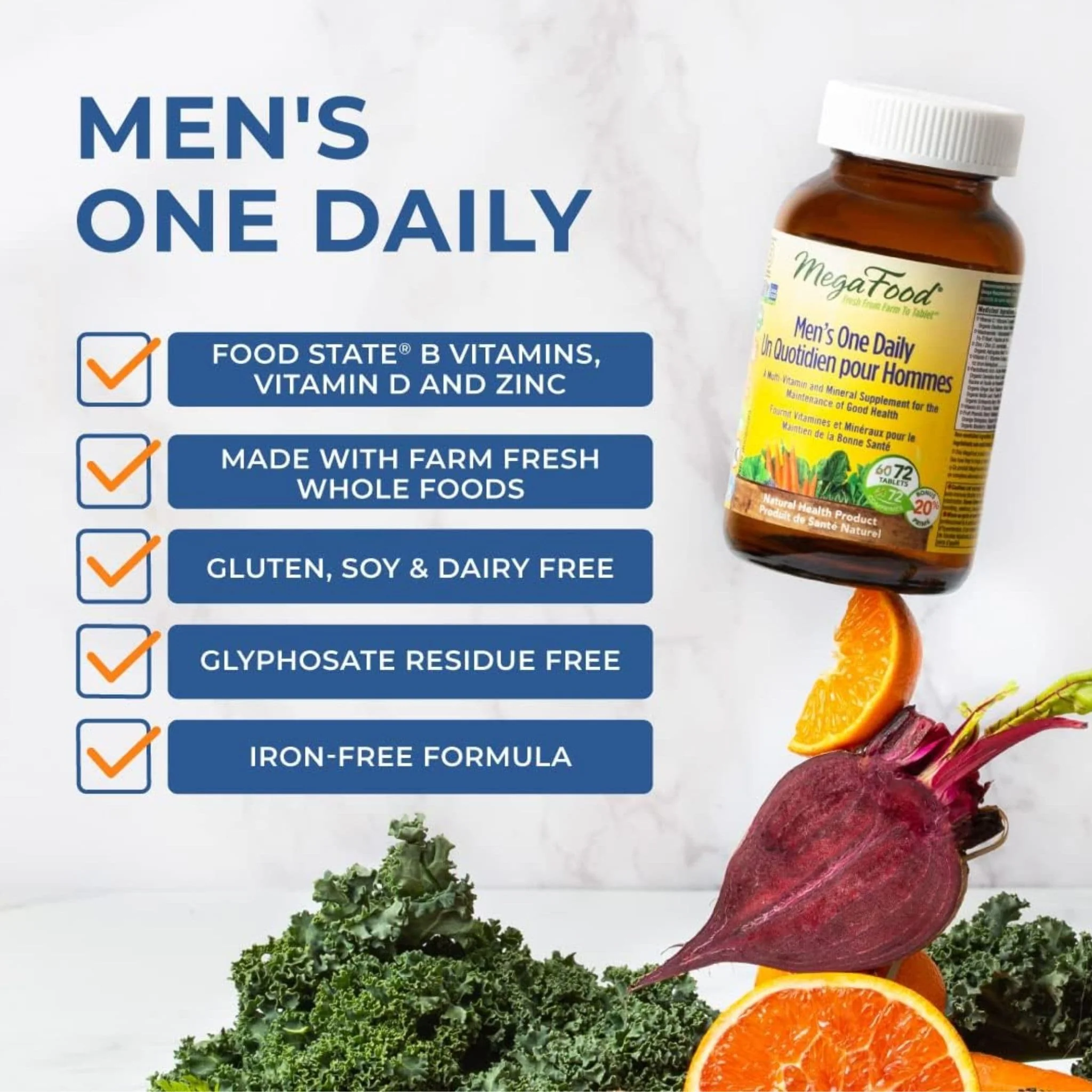 MegaFood Men's One Daily Multivitamin & Mineral - Image 4
