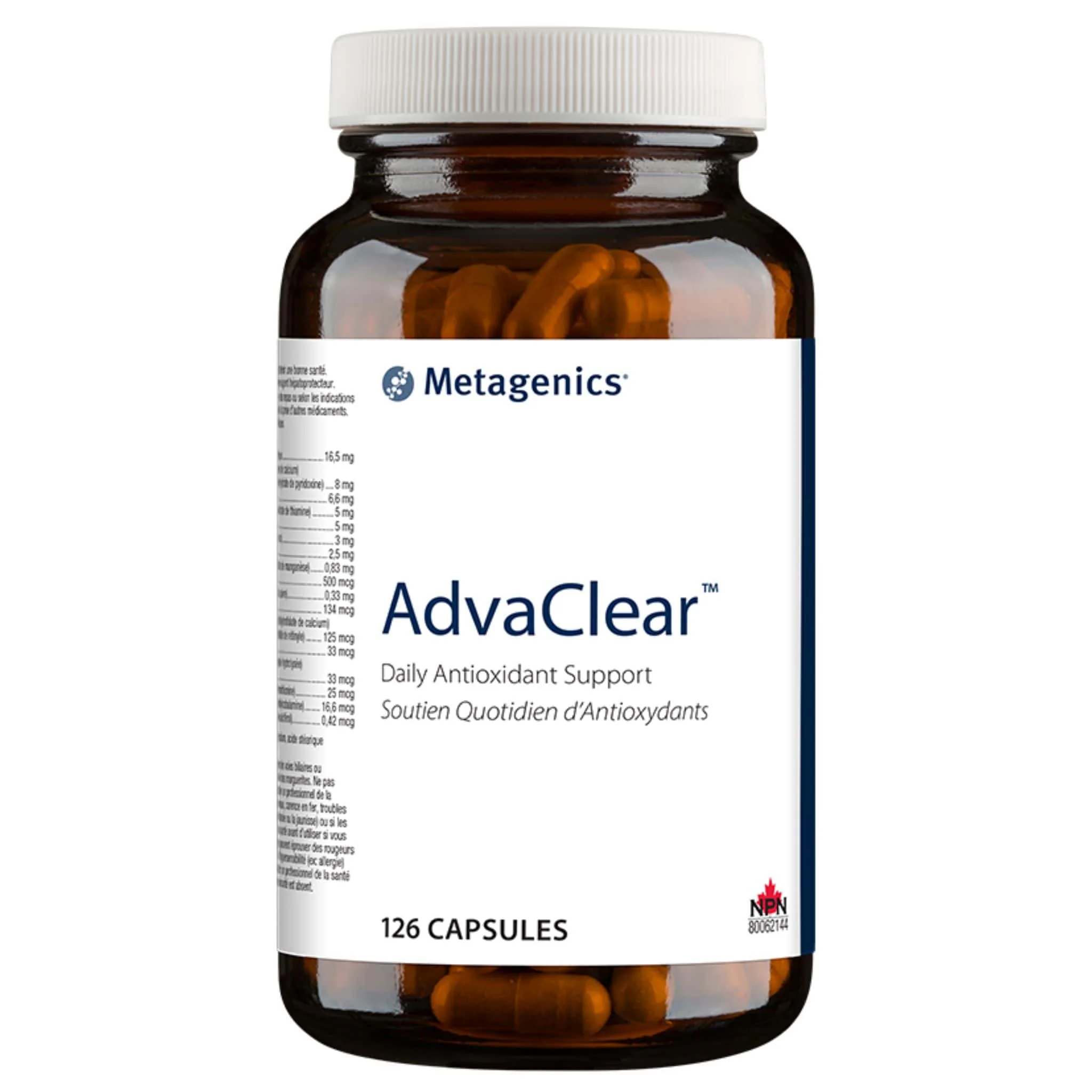 Metagenics AdvaClear, Daily Antioxidant Support, Capsules CLEARANCE 75% Off Exp 2/26 Final Sale - Image 2