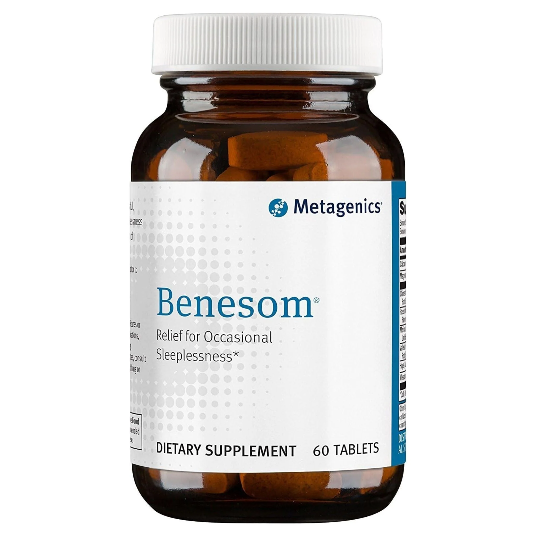 Metagenics Benesom, Relief for Occasional Sleeplessness, 60 Tablets