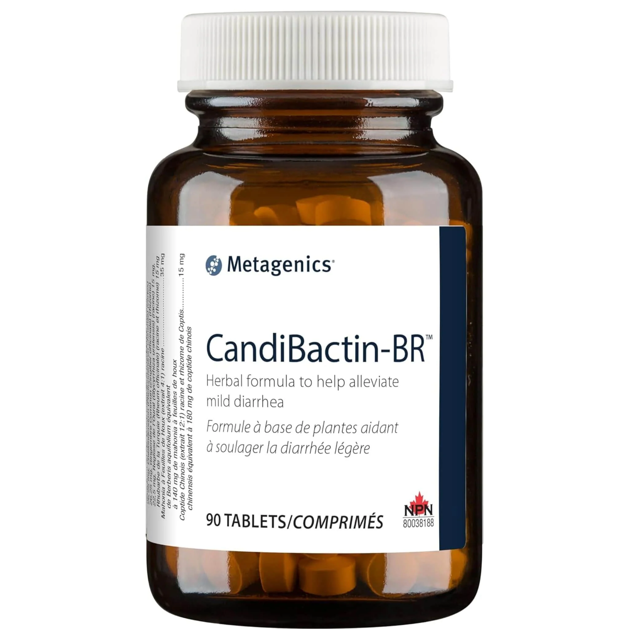 Metagenics Candibactin-BR, Relief for Mild Diarrhea, 90 Tablets CLEARANCE 50% Off Exp 10/26 Final Sale