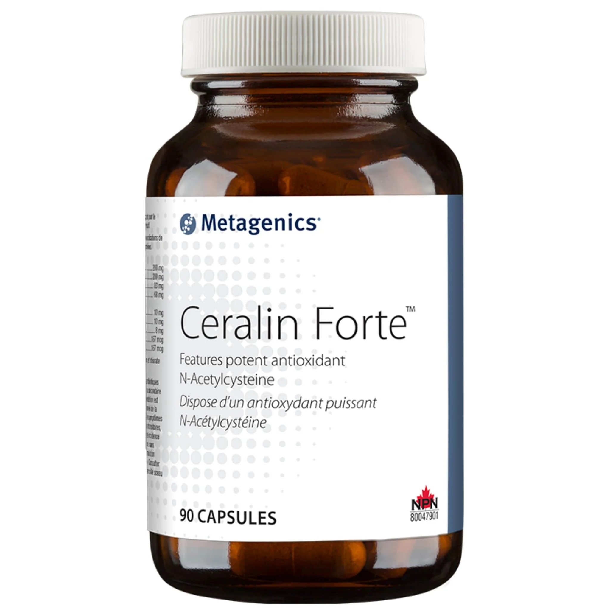 Metagenics Ceralin Forte, Features Potent Antioxidant NAC, N-Acetyl Cysteine 200mg, 90 Capsules CLEARANCE 75% Off Exp 1/26 Final Sale